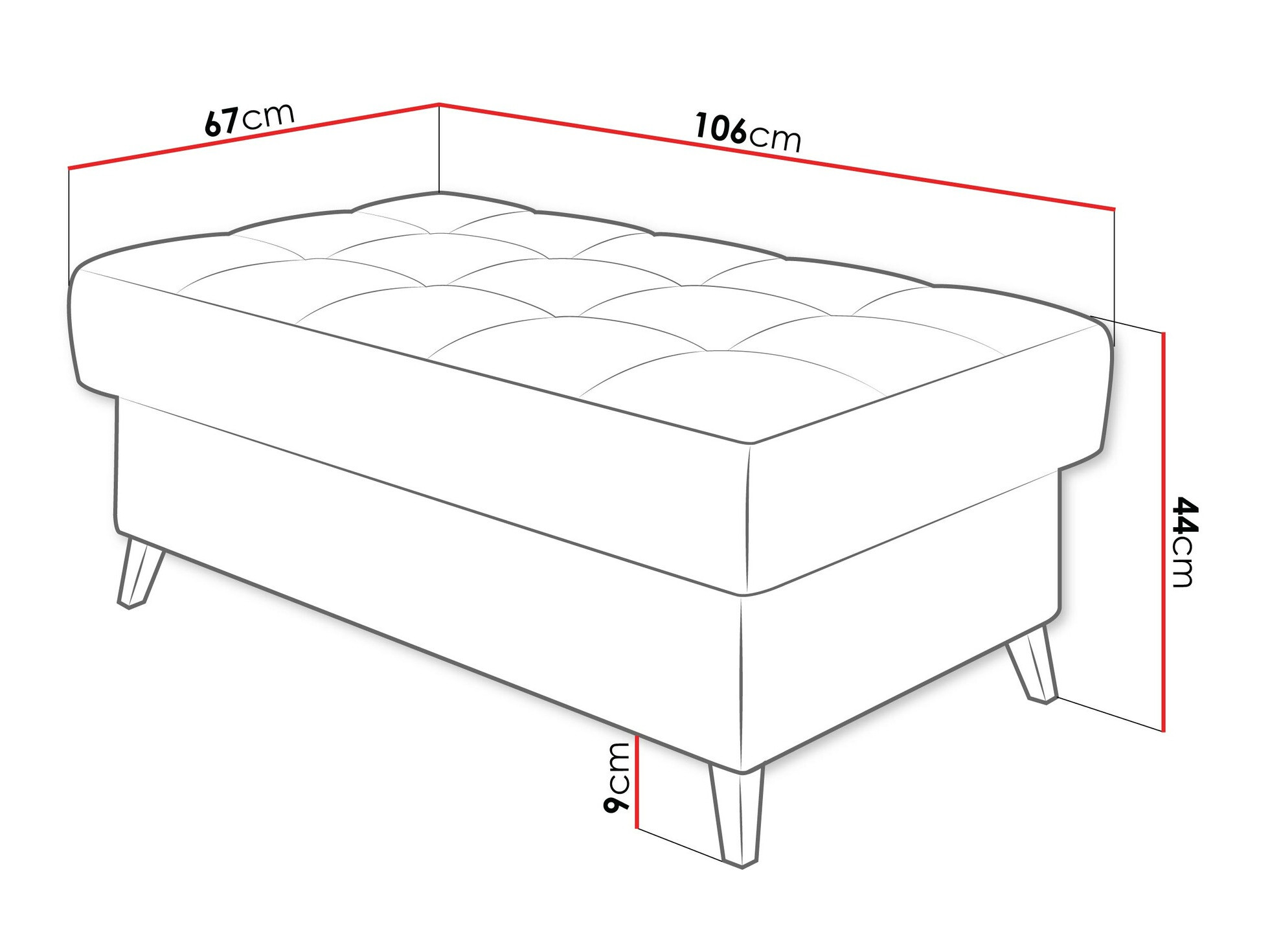 Gestoffeerde hocker Comfivo 236 (Matana 17)