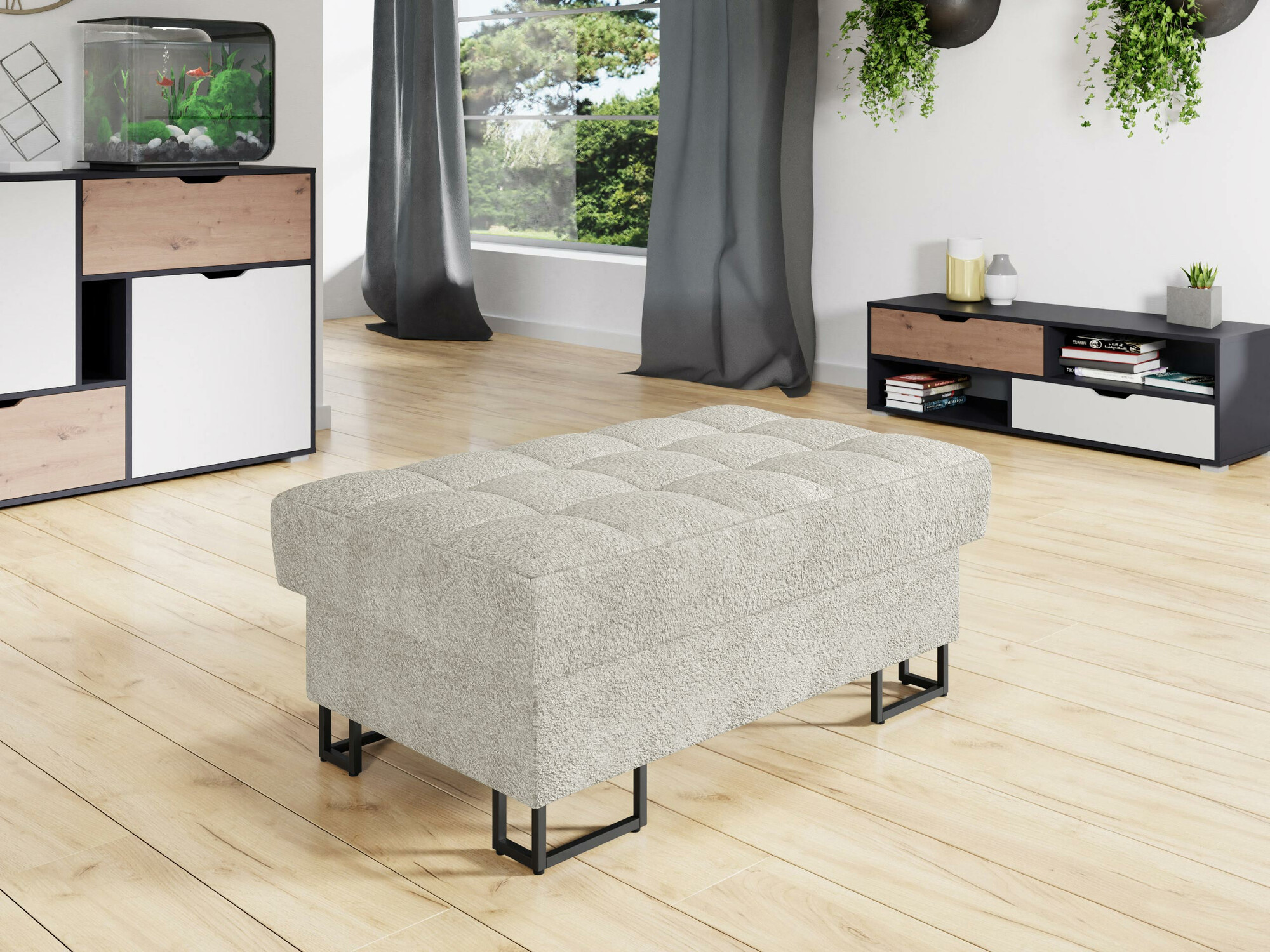 Gestoffeerde hocker Comfivo 237 (Coral 65)