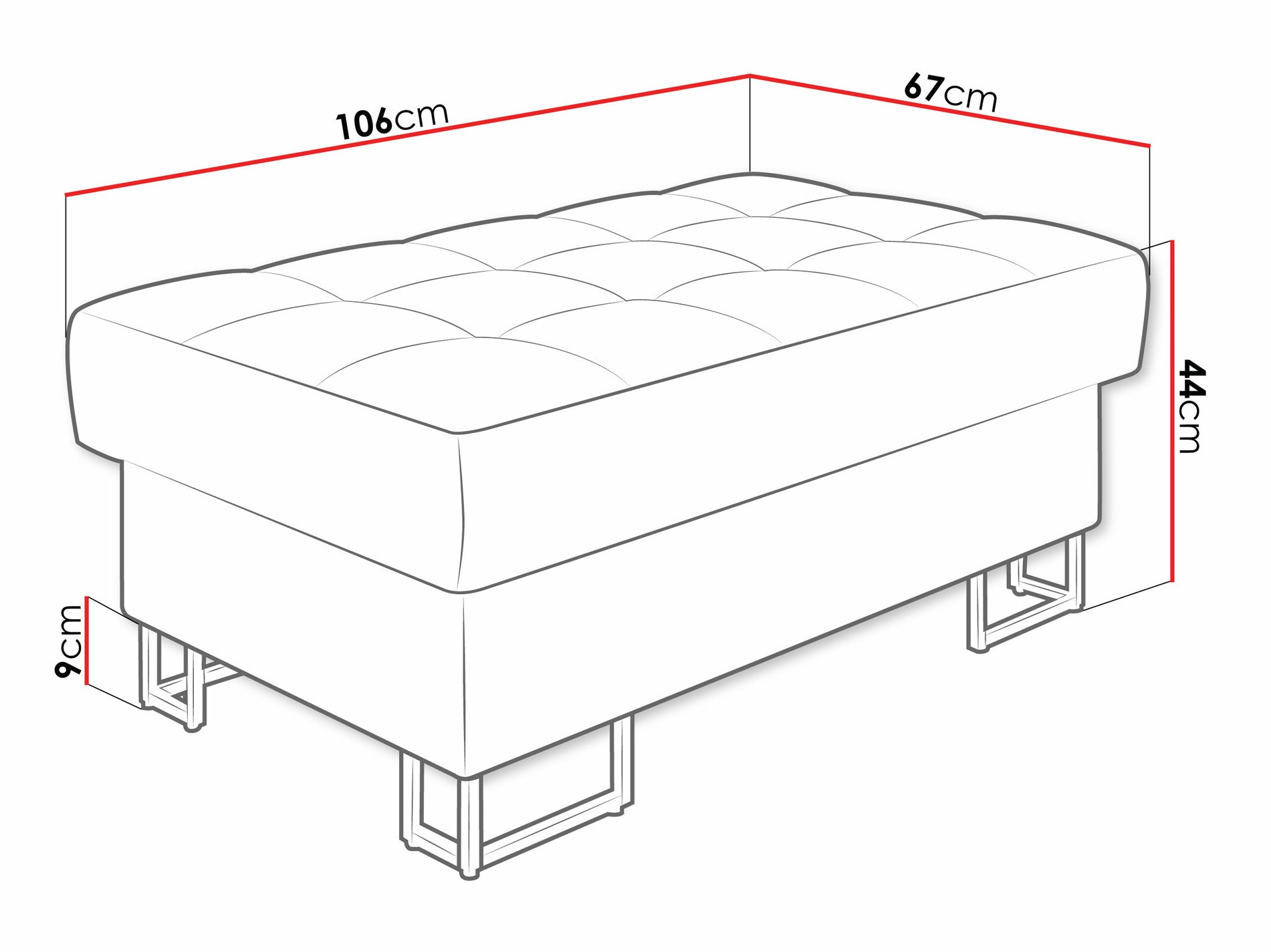 Gestoffeerde hocker Comfivo 237 (Magic Velvet 2217)