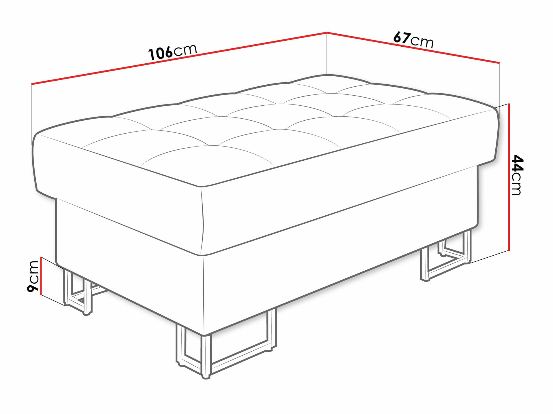 Gestoffeerde hocker Comfivo 237 (Matana 17)