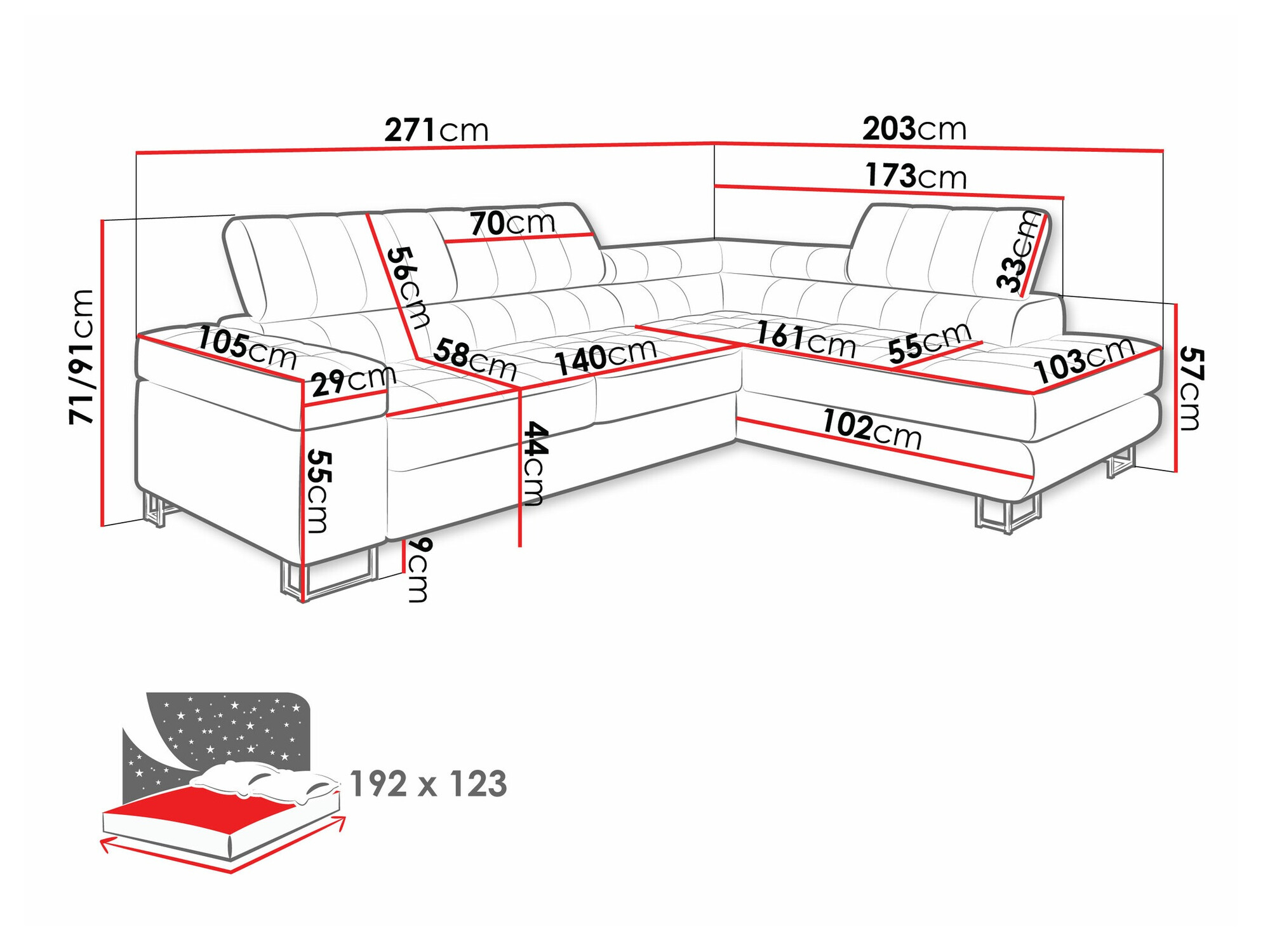 Hoekbank Comfivo 232 (Clara 215.02)