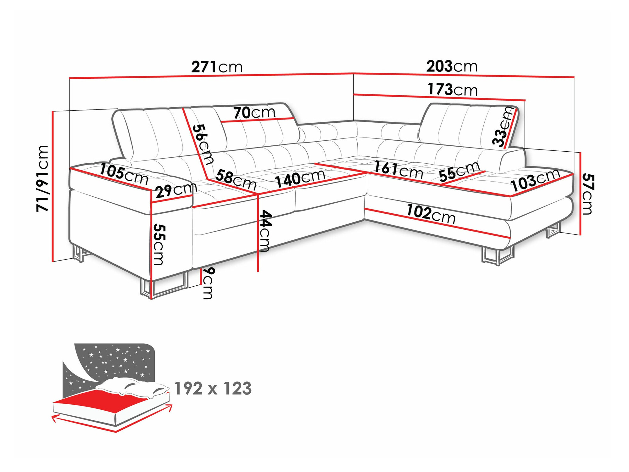 Hoekbank Comfivo 232 (Matana 17)