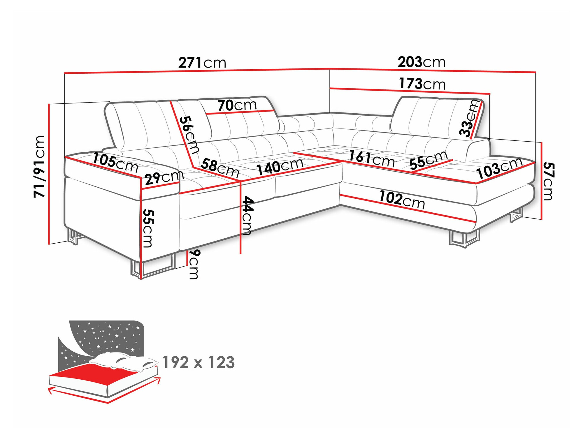 Hoekbank Comfivo 232 (Matana 17)