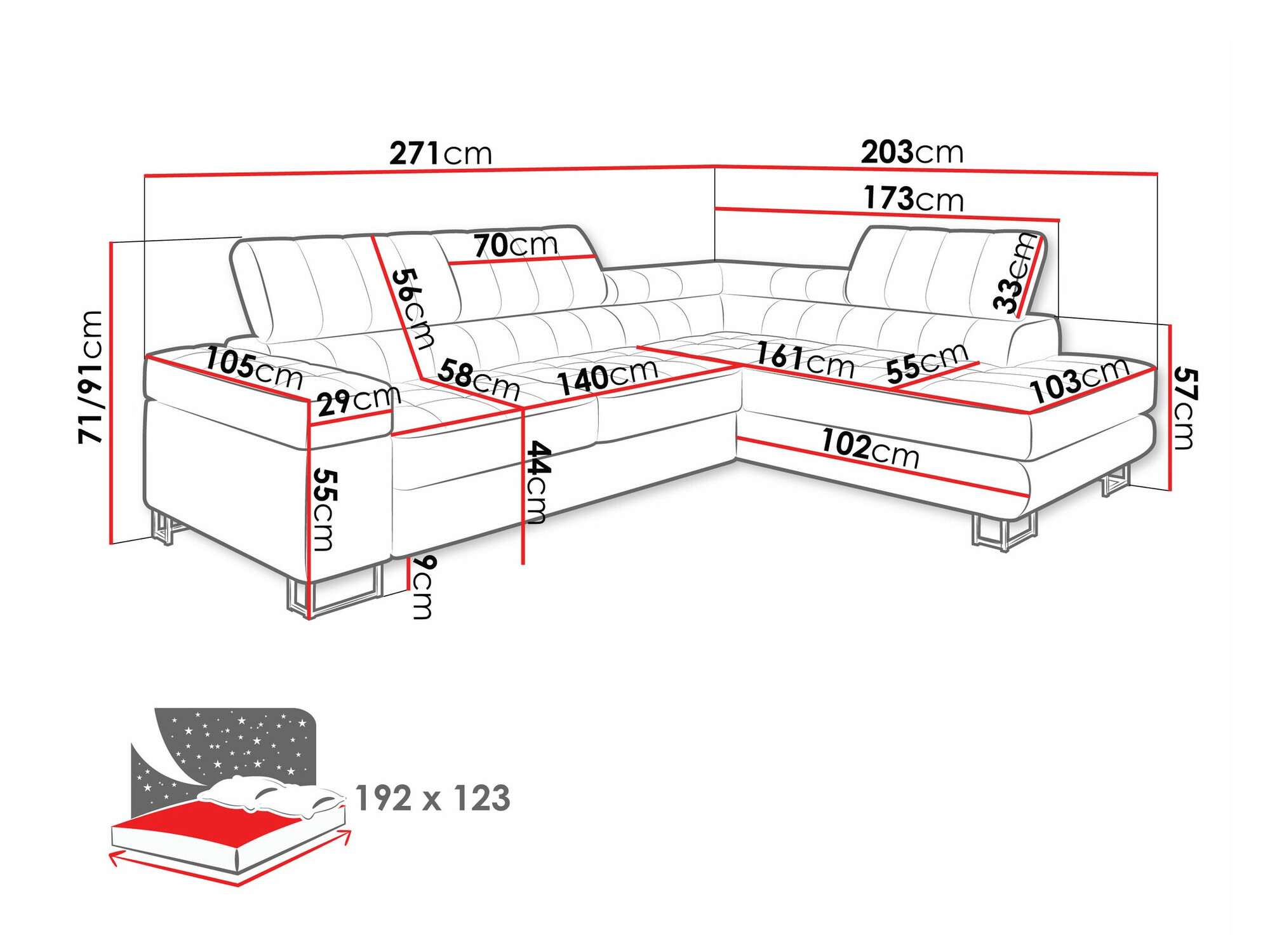 Hoekbank Comfivo 232 (Wave 05)