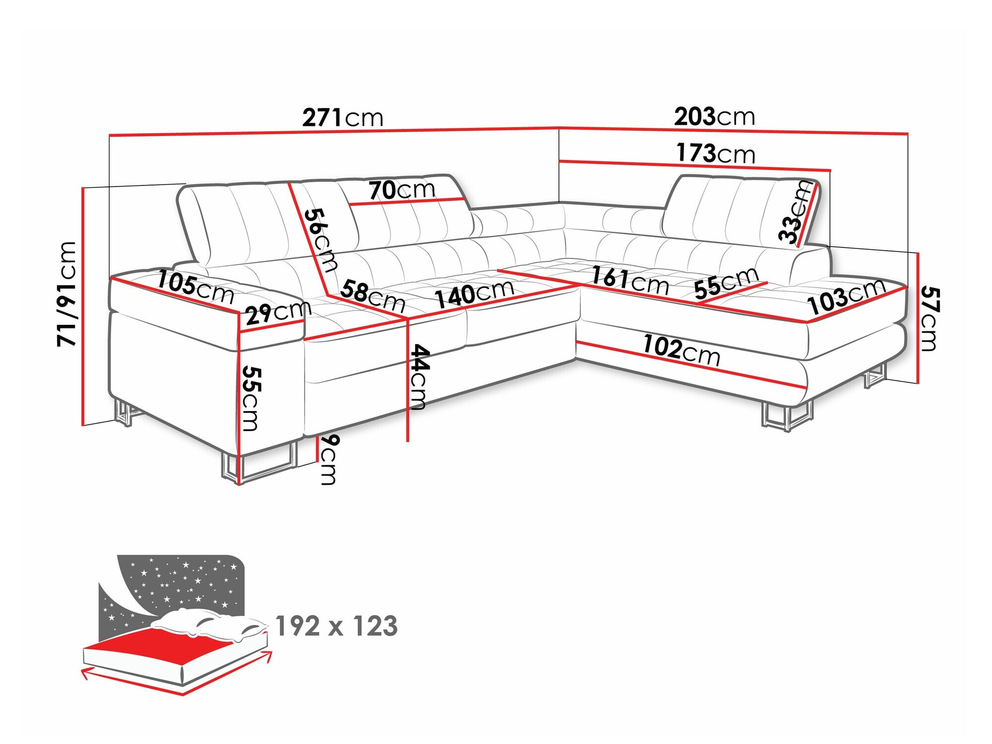 Hoekbank Comfivo 232 (Wave 05)