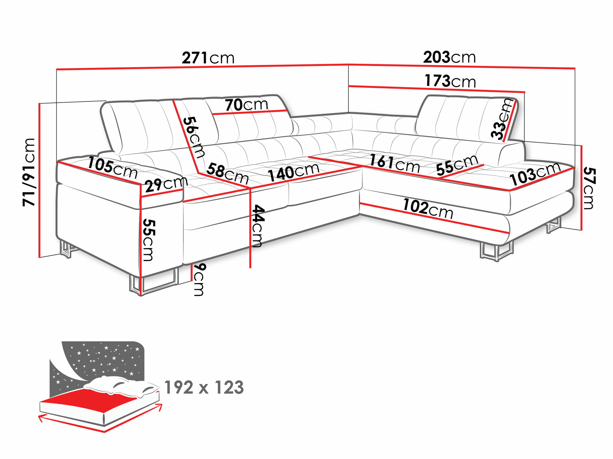 Hoekbank Comfivo 232 (Wave 09)