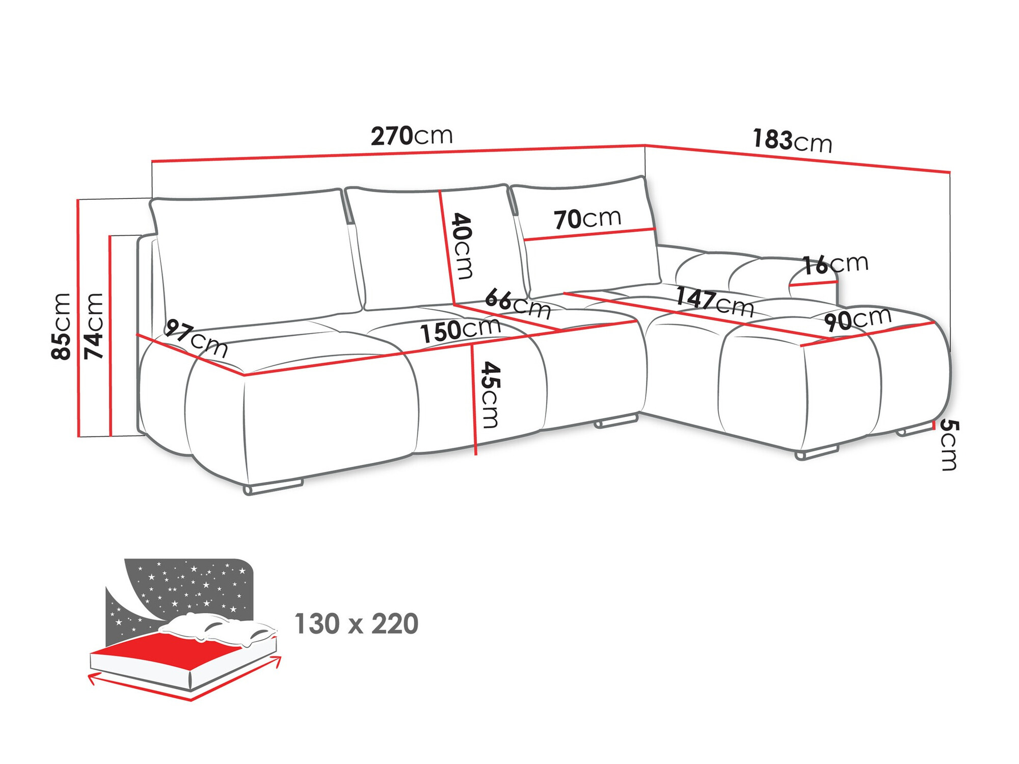Hoekbank Camden 106 (Velo 636)