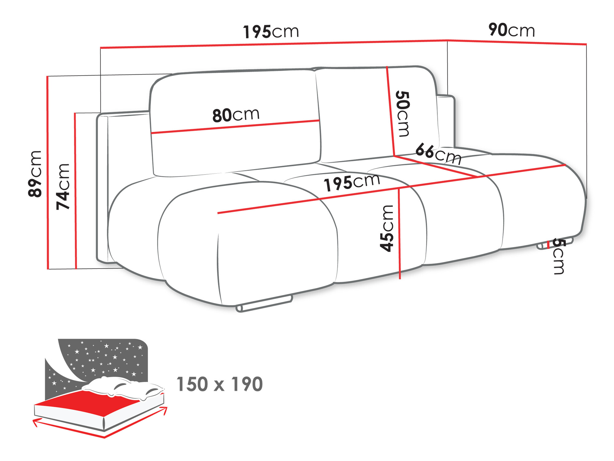 Slaapbank Camden 105 (Velo 633)