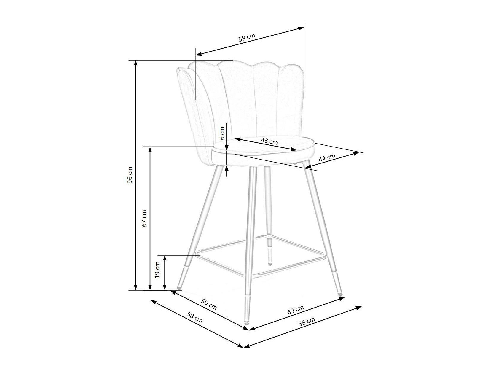 Barkruk Houston 1287 (Donkergroen)