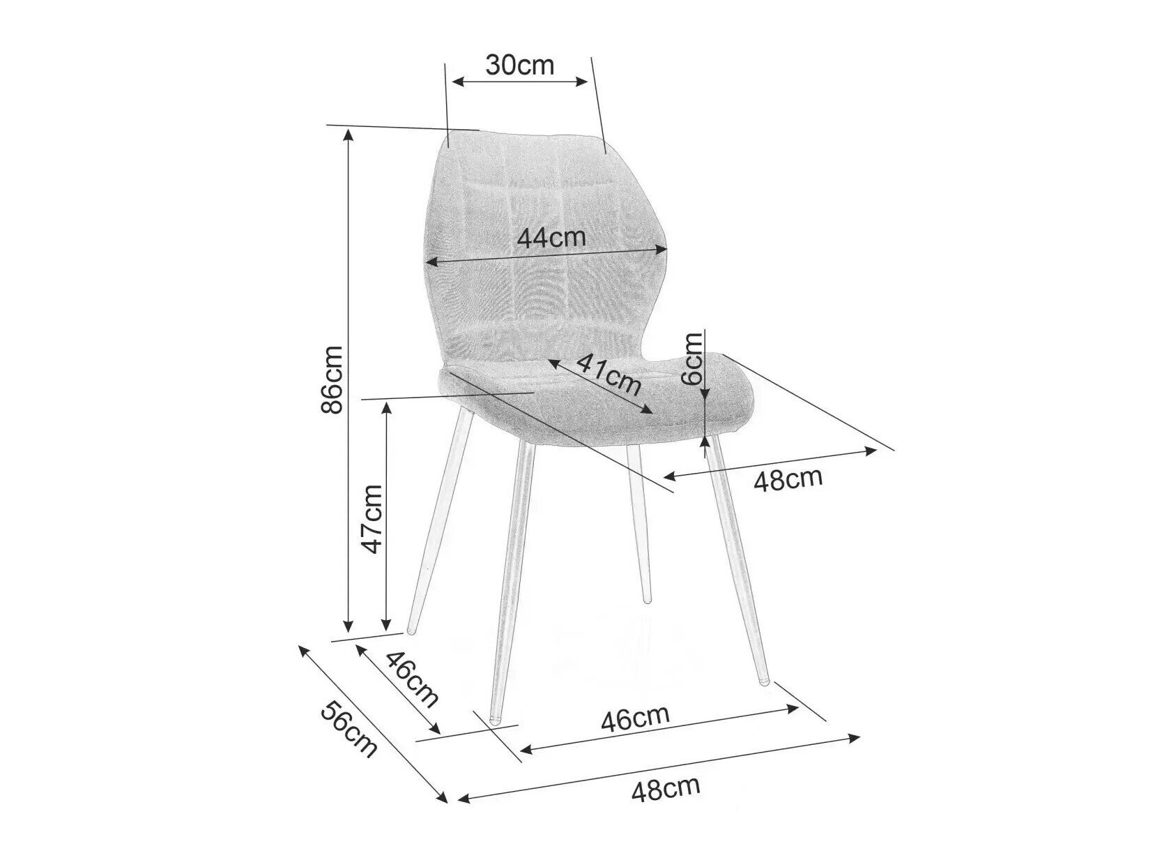 Stoel Detroit 718 (Zwart)