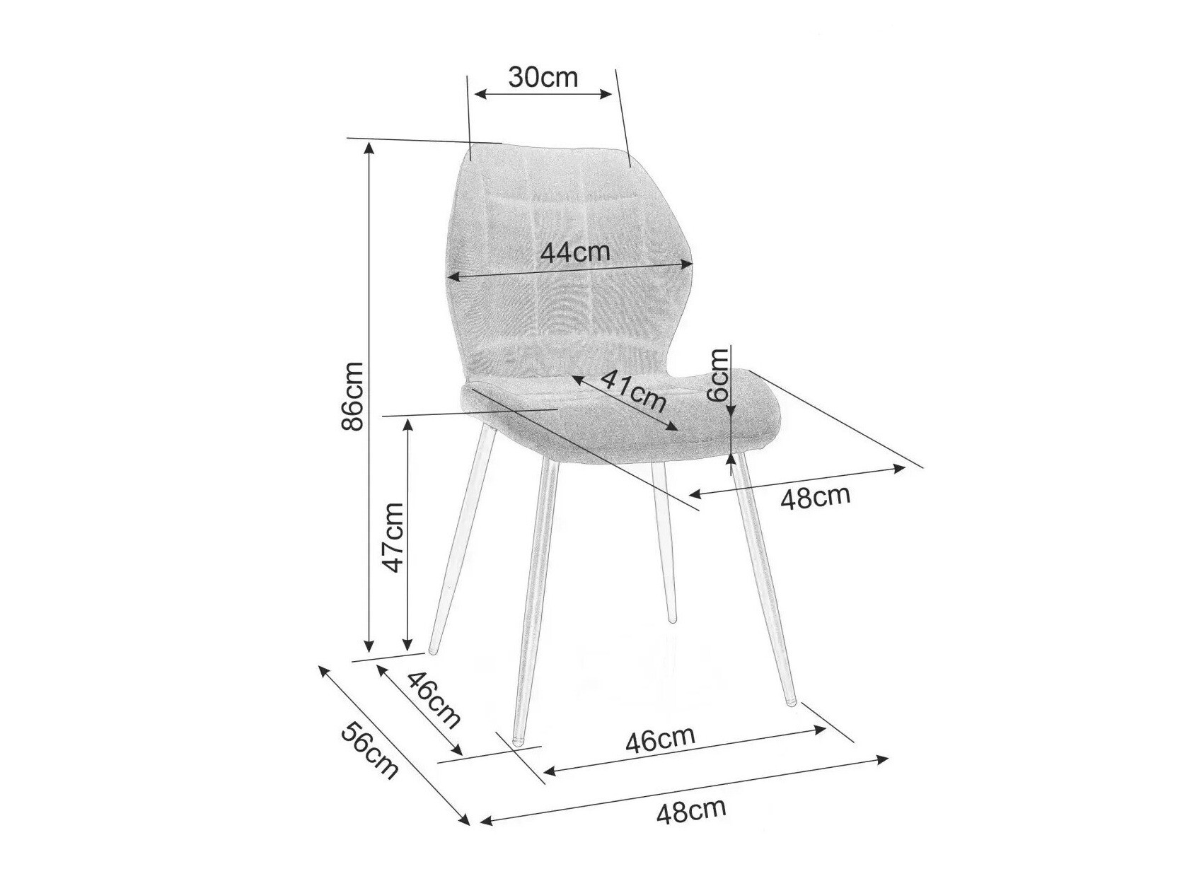 Stoel Detroit 723 (Zwart)