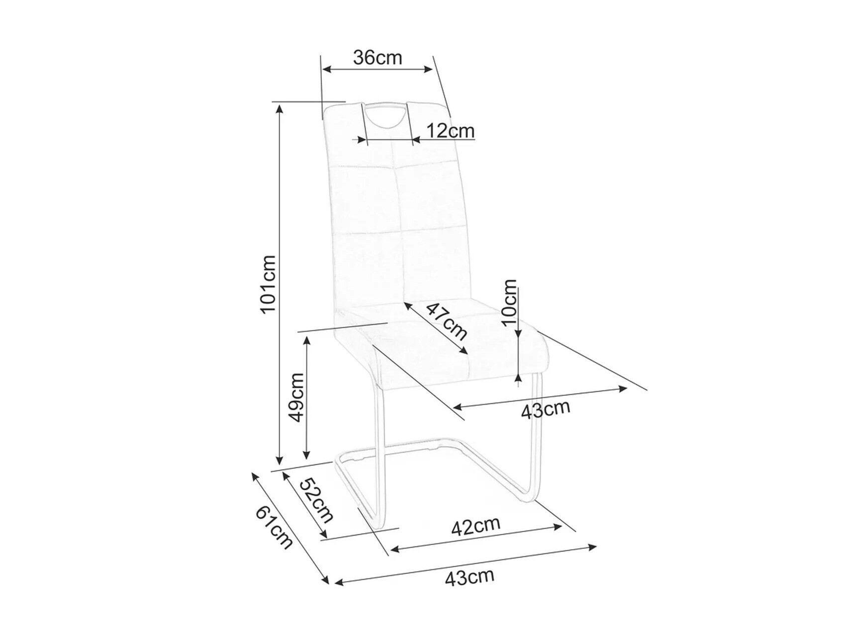 Stoel Detroit 724 (Beige)