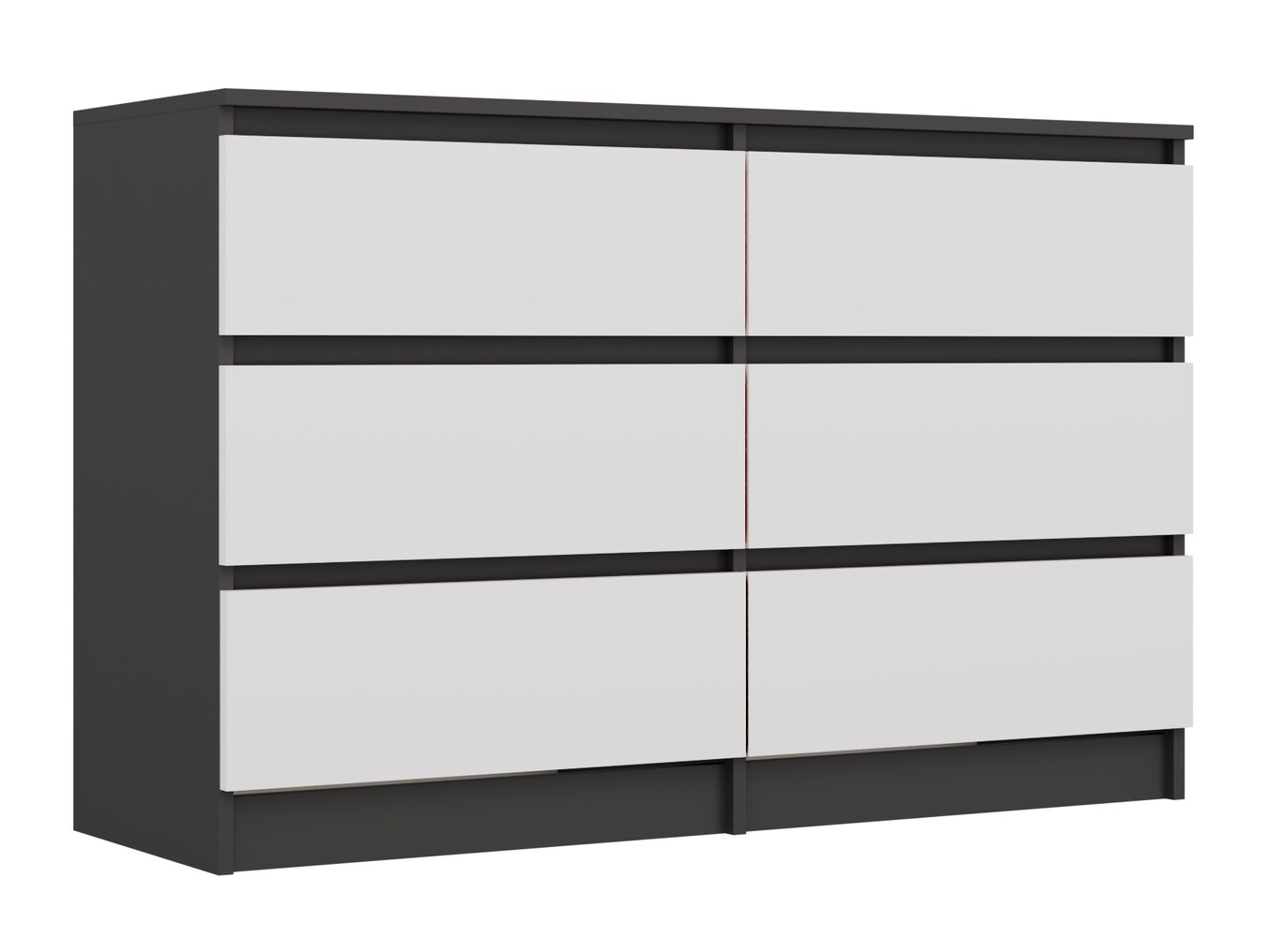Ladekast Elbvelu 103 (Antraciet + Wit)