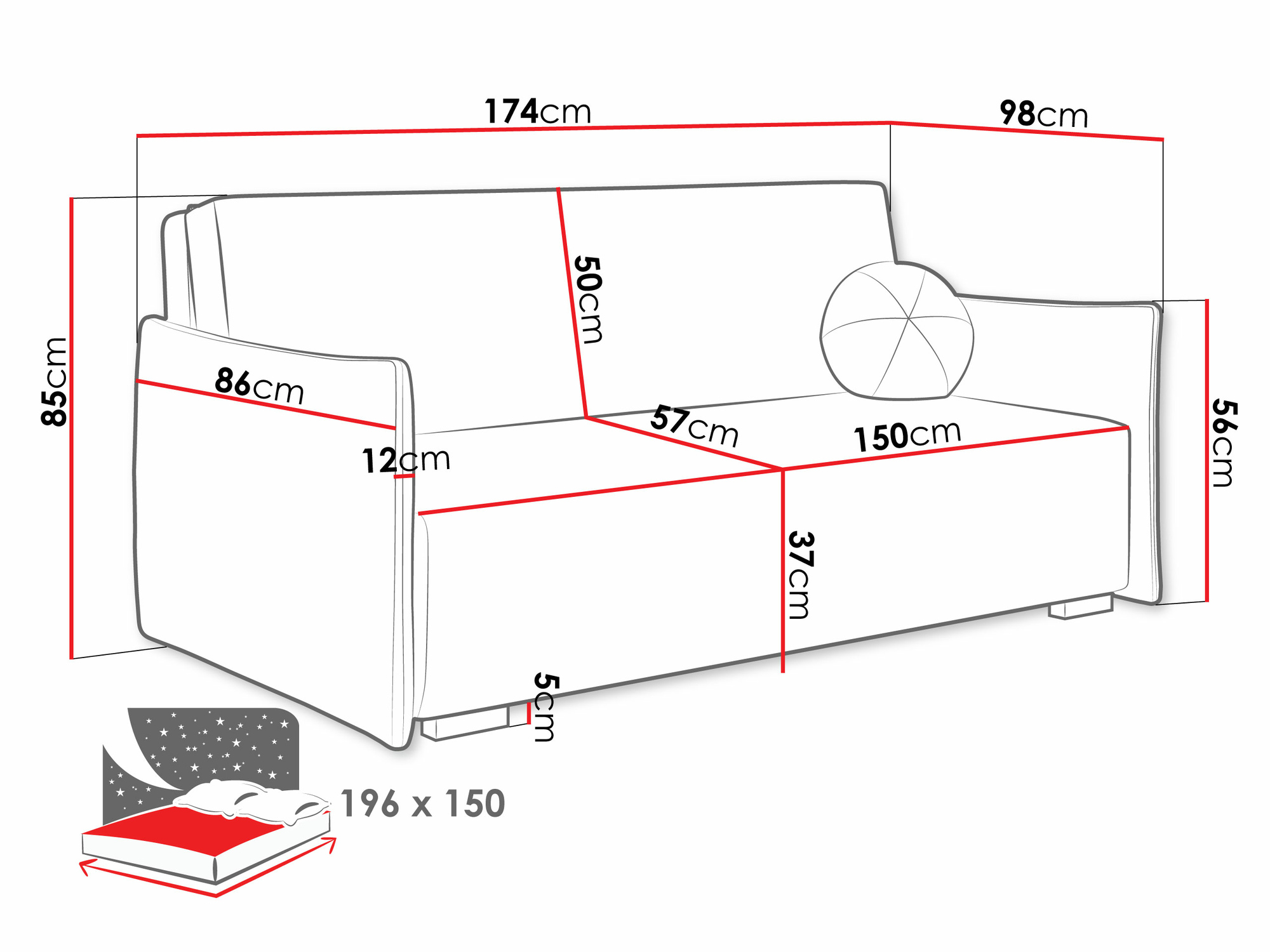Slaapbank Columbus 219 (Soul 4)