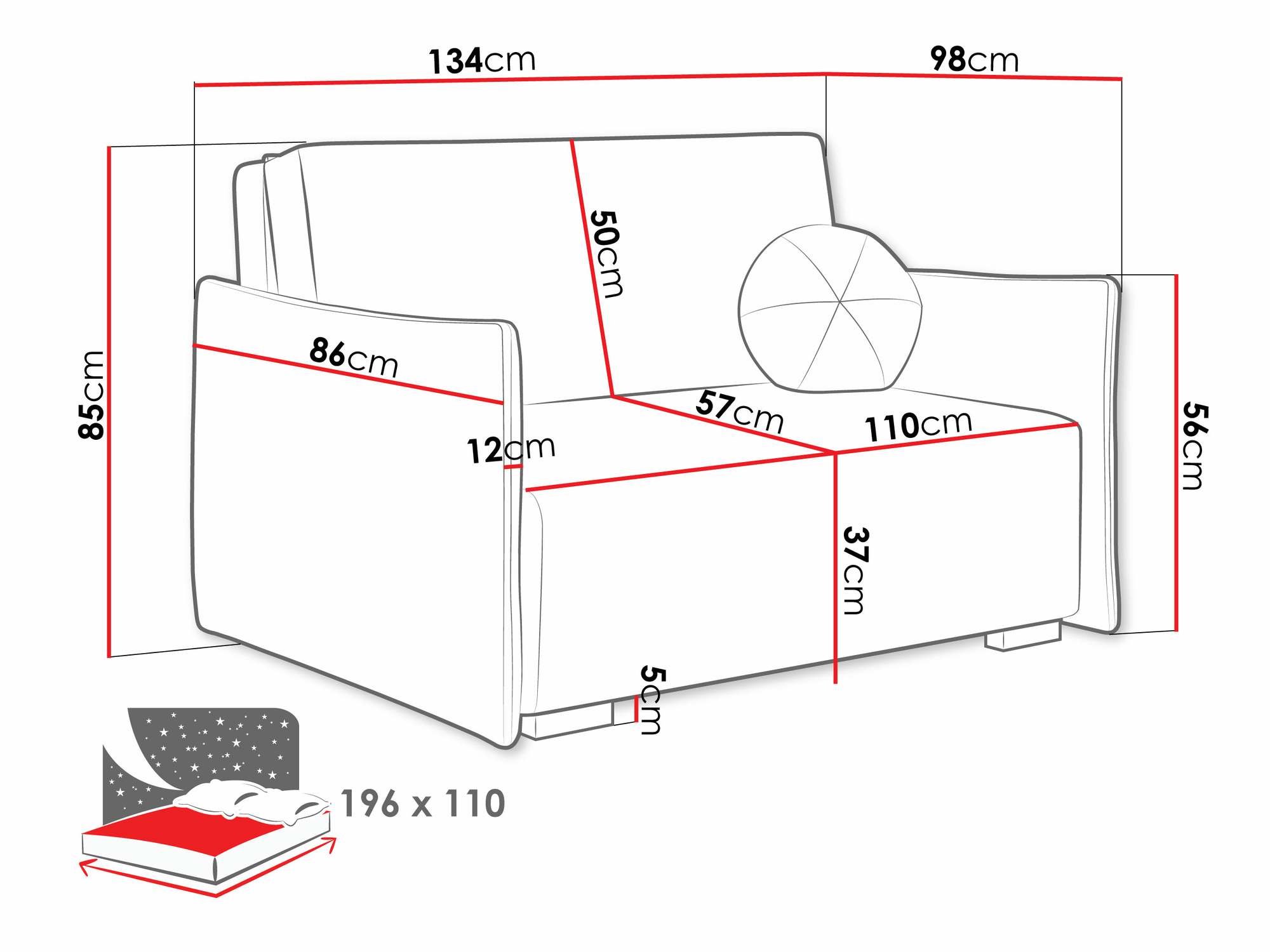 Slaapbank Columbus 221 (Soul 8)
