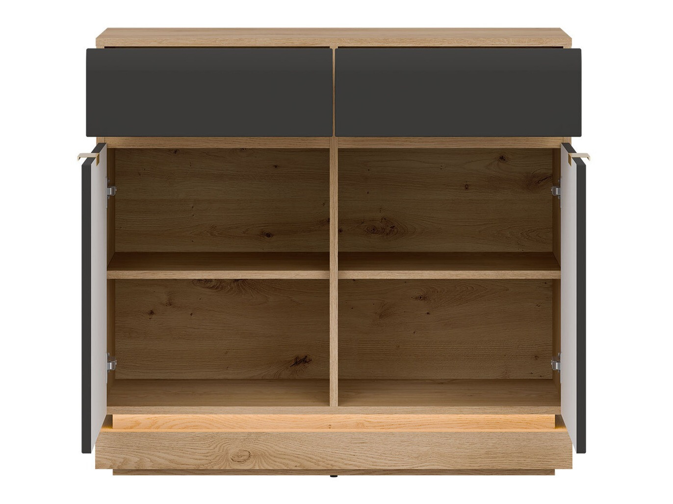 Ladekast Teselbu 102 (Antraciet + Eiken)