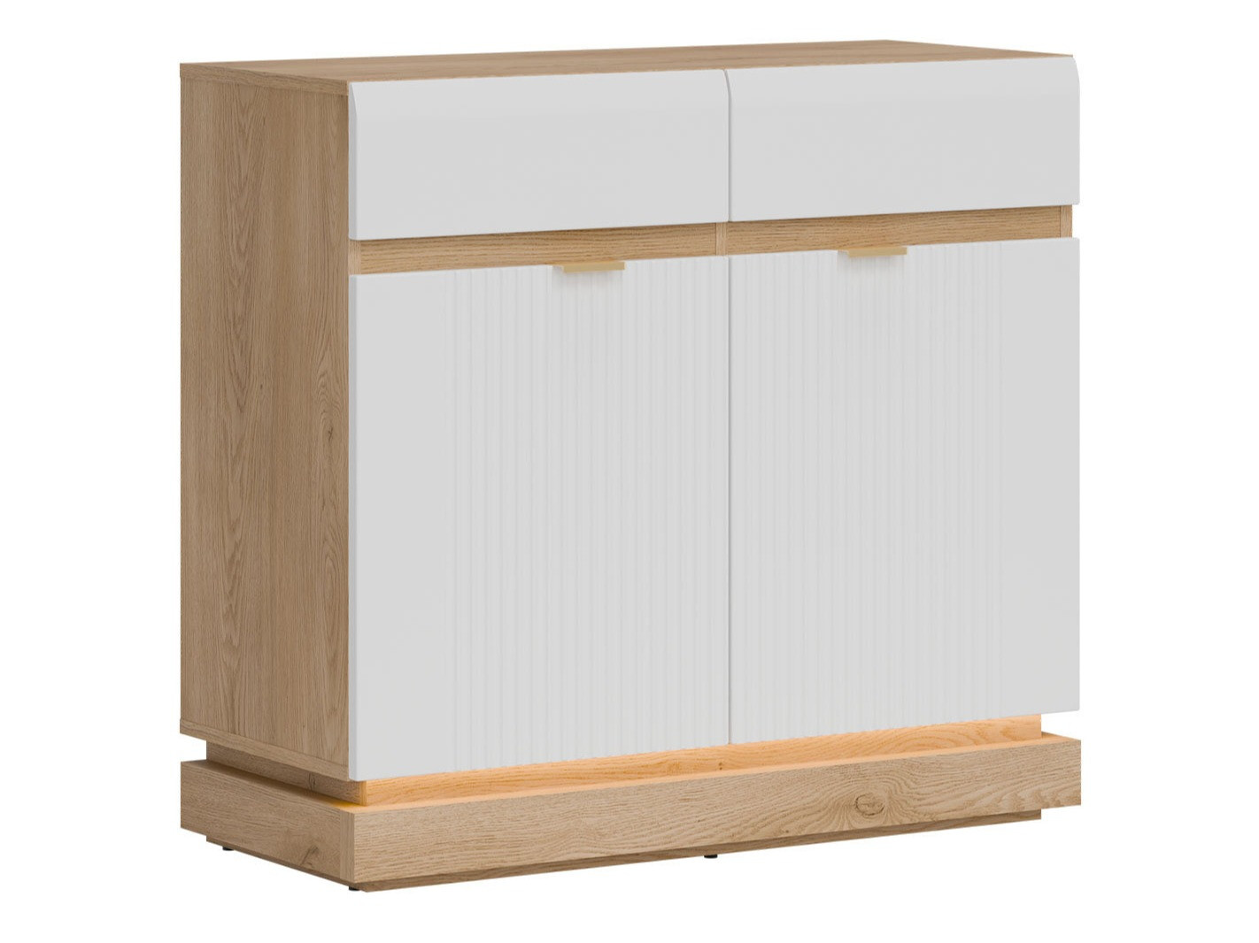 Ladekast Teselbu 102 (Wit + Eiken)