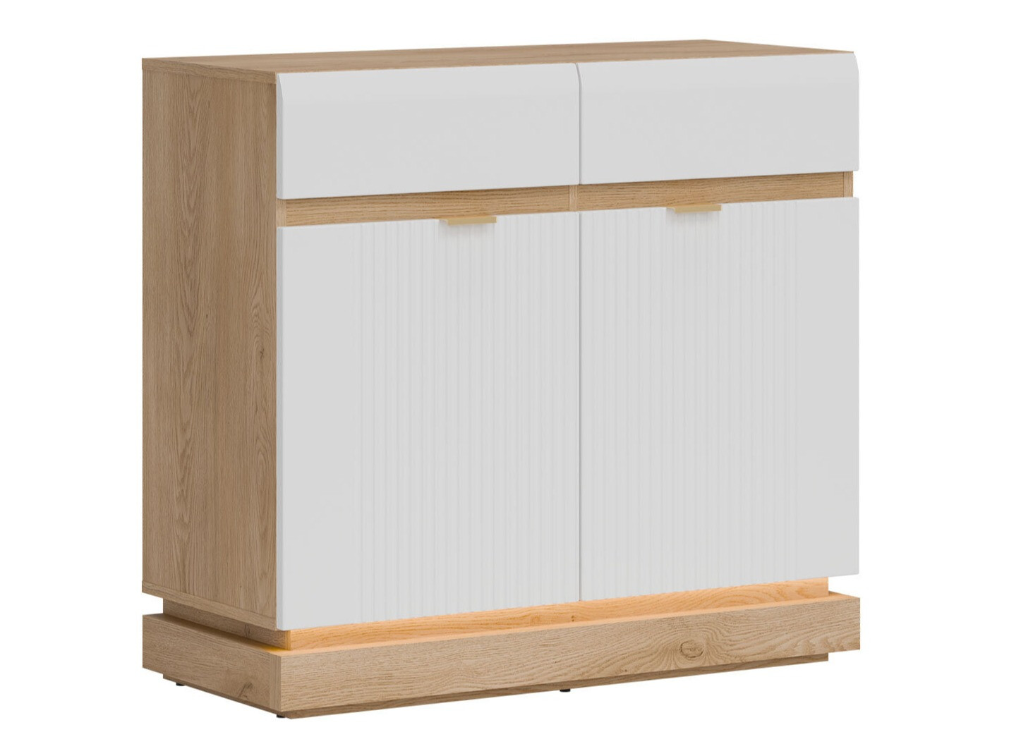 Ladekast Teselbu 102 (Wit + Eiken)