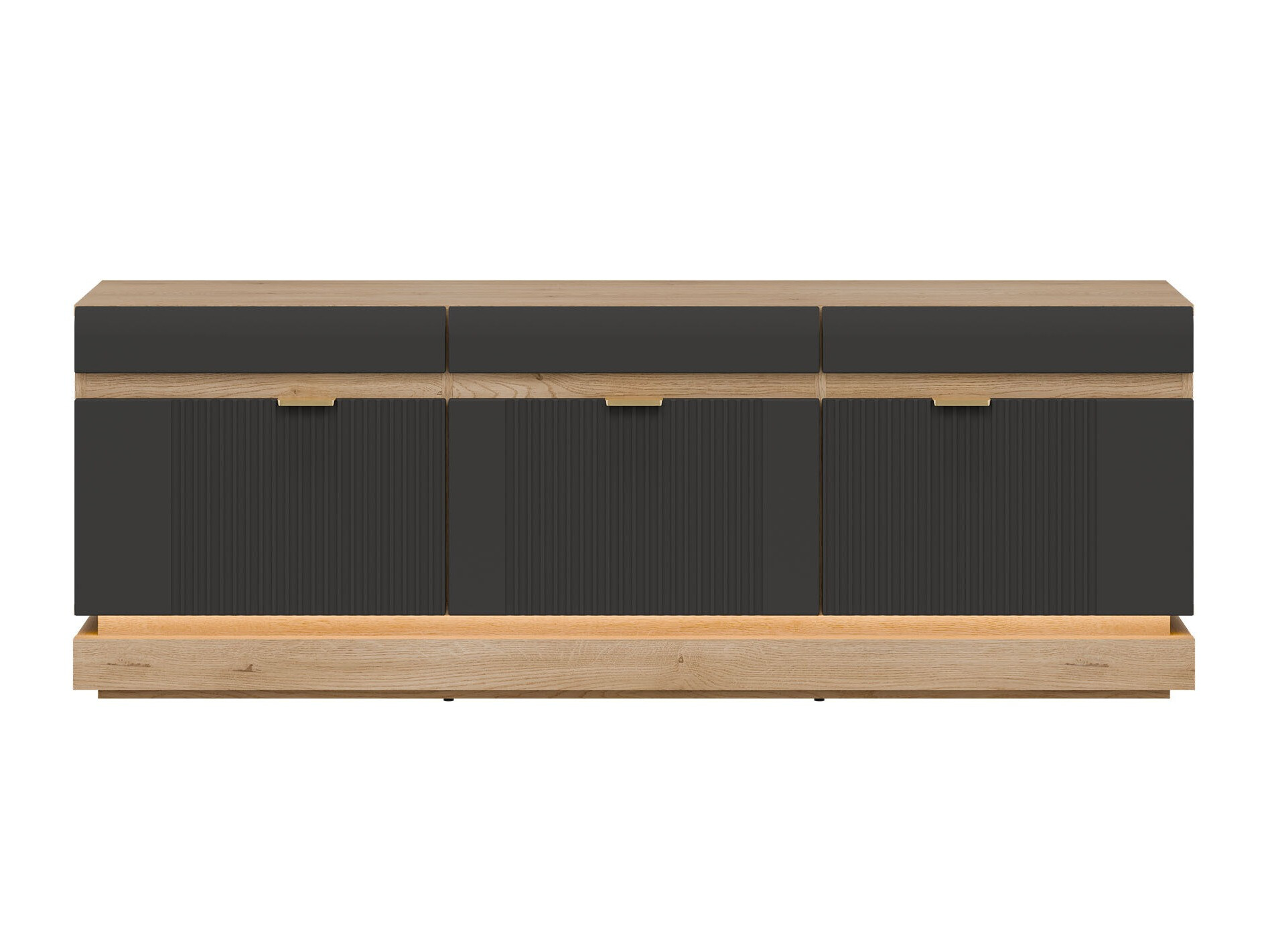 TV-meubel Teselbu 100 (Antraciet + Torro Eik)