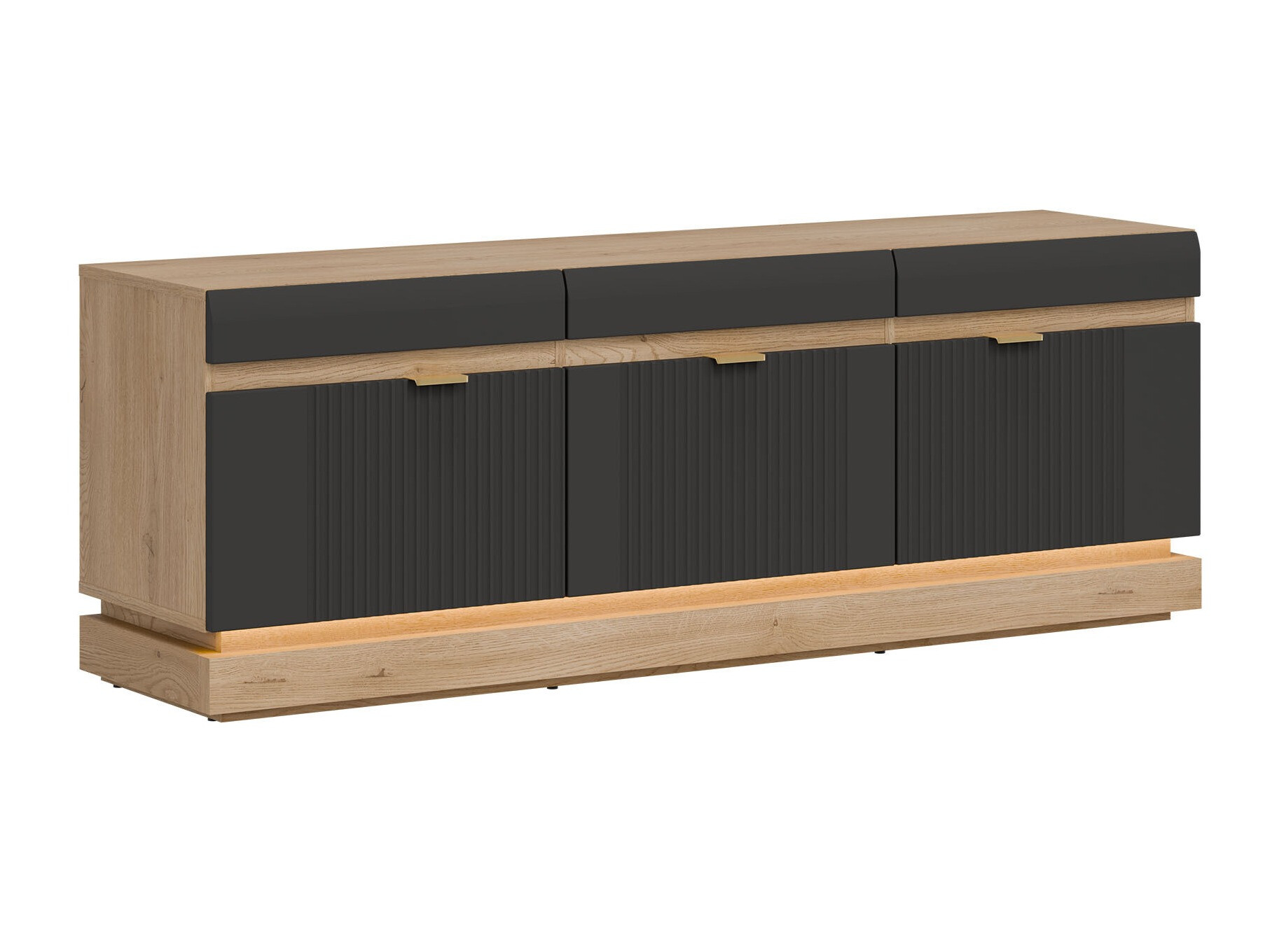 TV-meubel Teselbu 100 (Antraciet + Torro Eik)