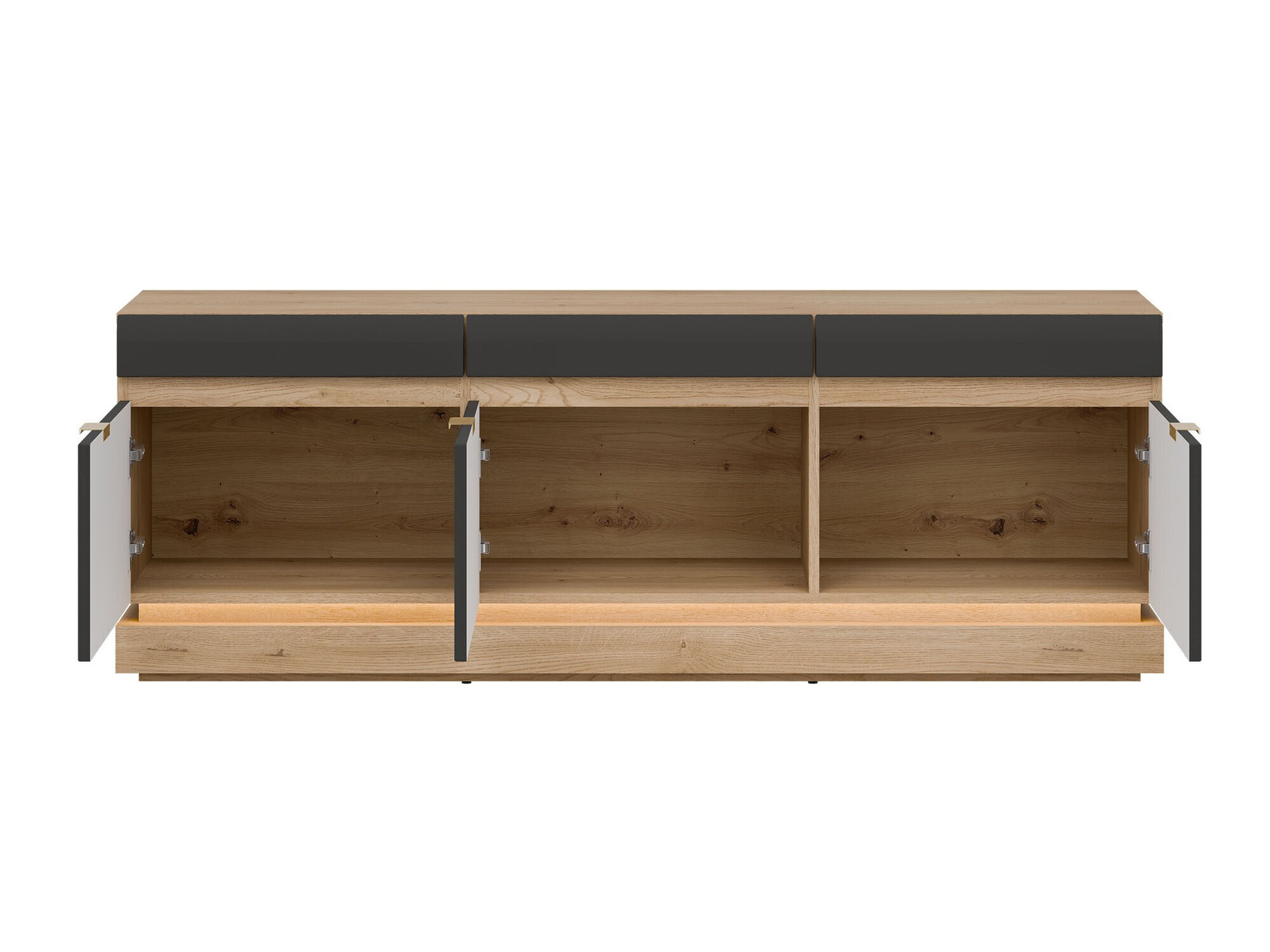 TV-meubel Teselbu 100 (Antraciet + Torro Eik)