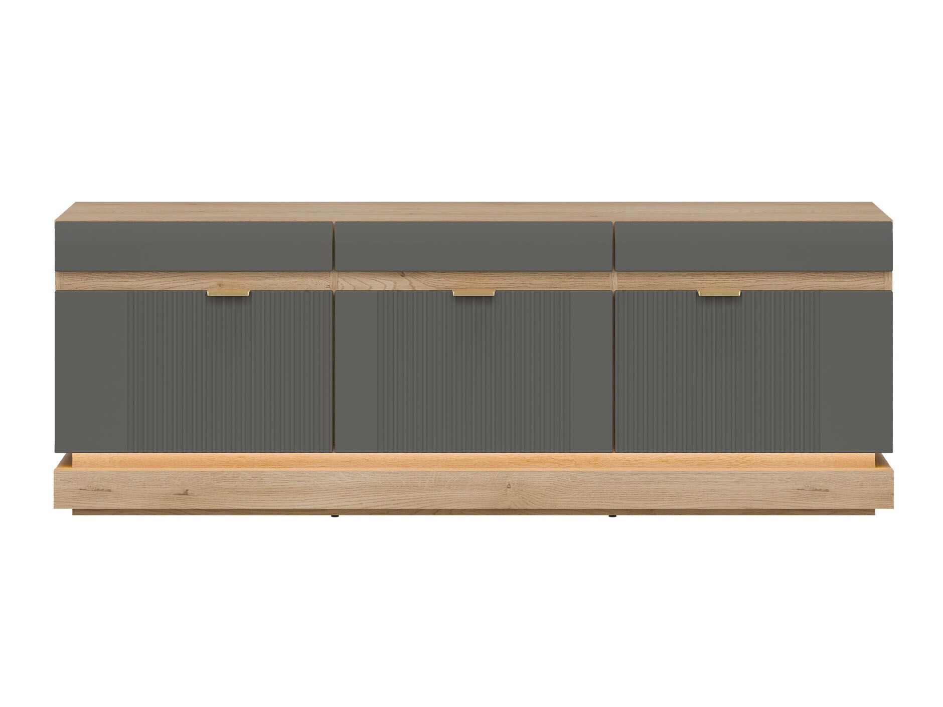 TV-meubel Teselbu 100 (Grijs + Torro Eik)