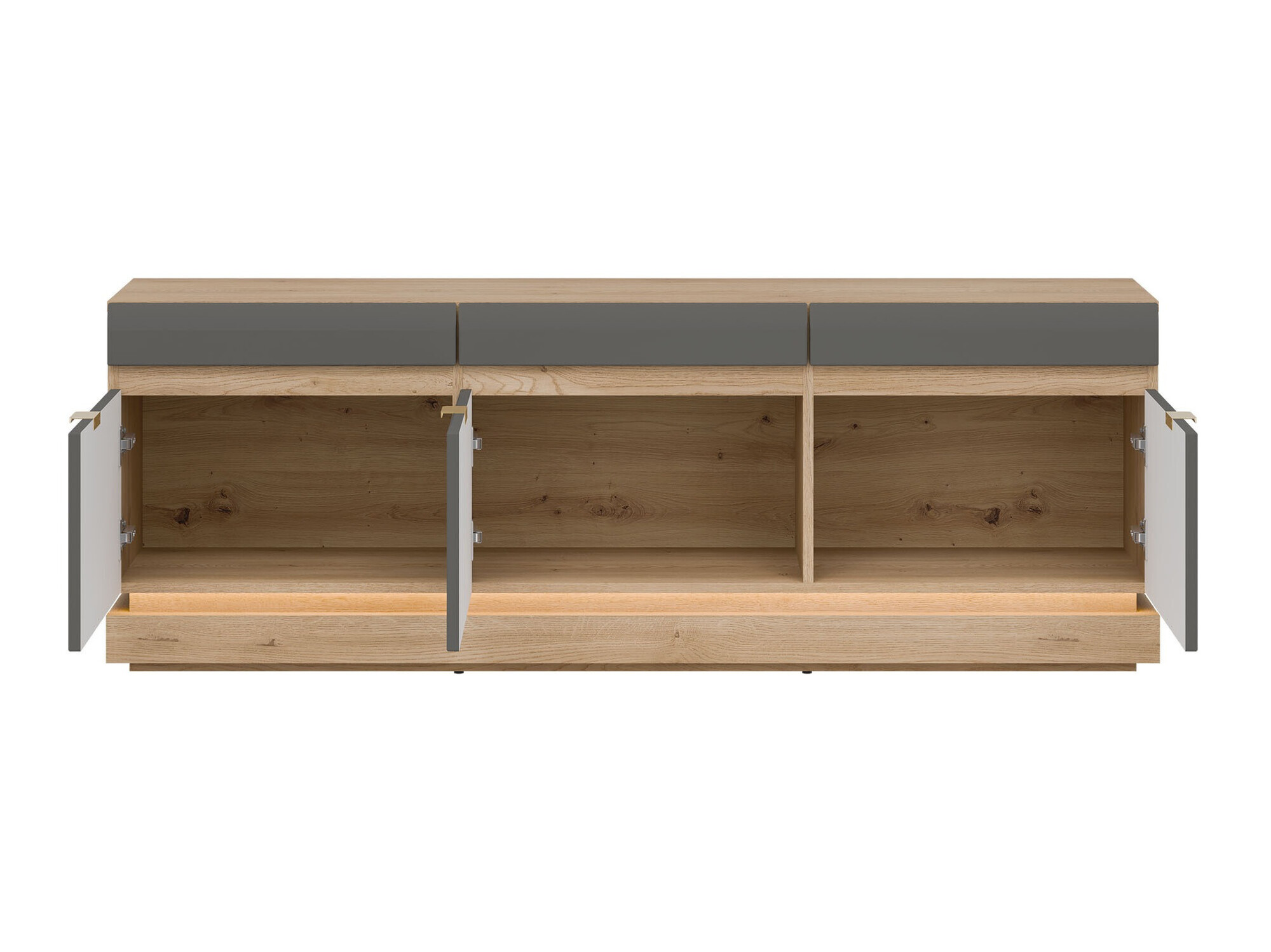 TV-meubel Teselbu 100 (Grijs + Torro Eik)