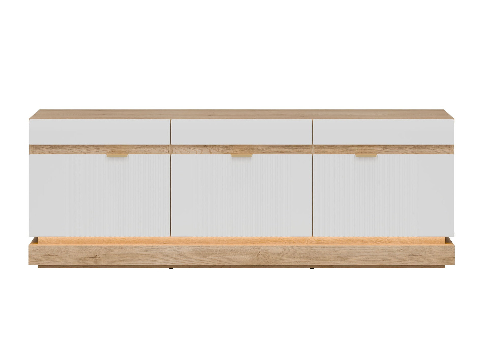 TV-meubel Teselbu 100 (Wit + Torro Eik)