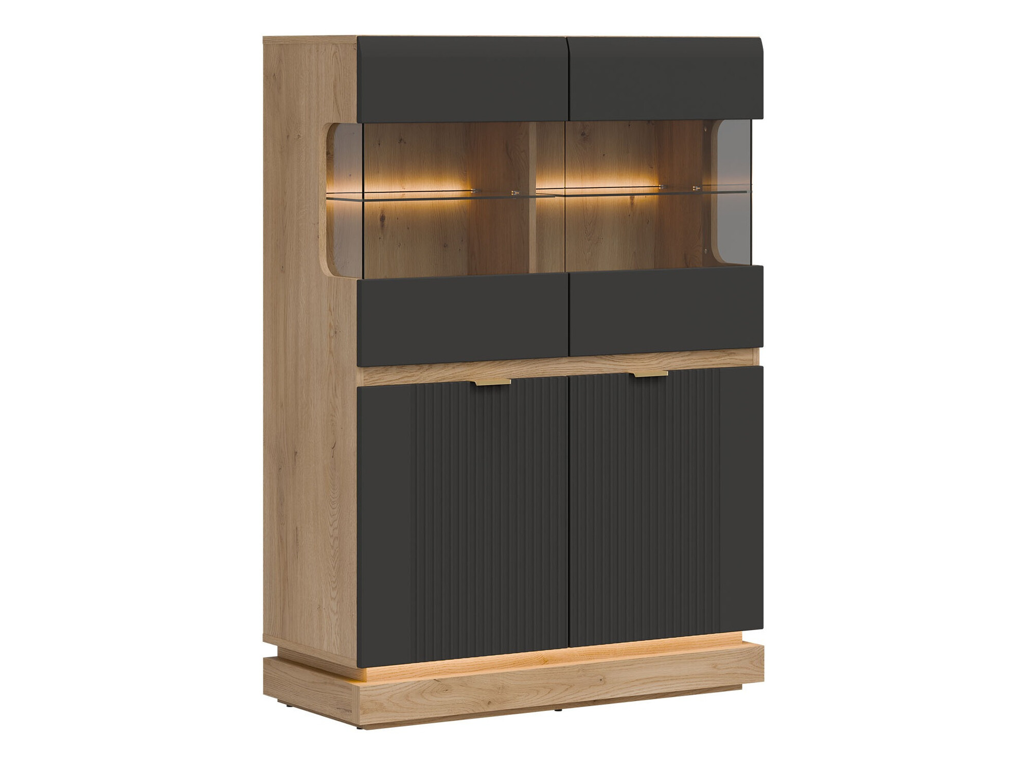 Dressoir Teselbu 105 (Antraciet + Eiken)