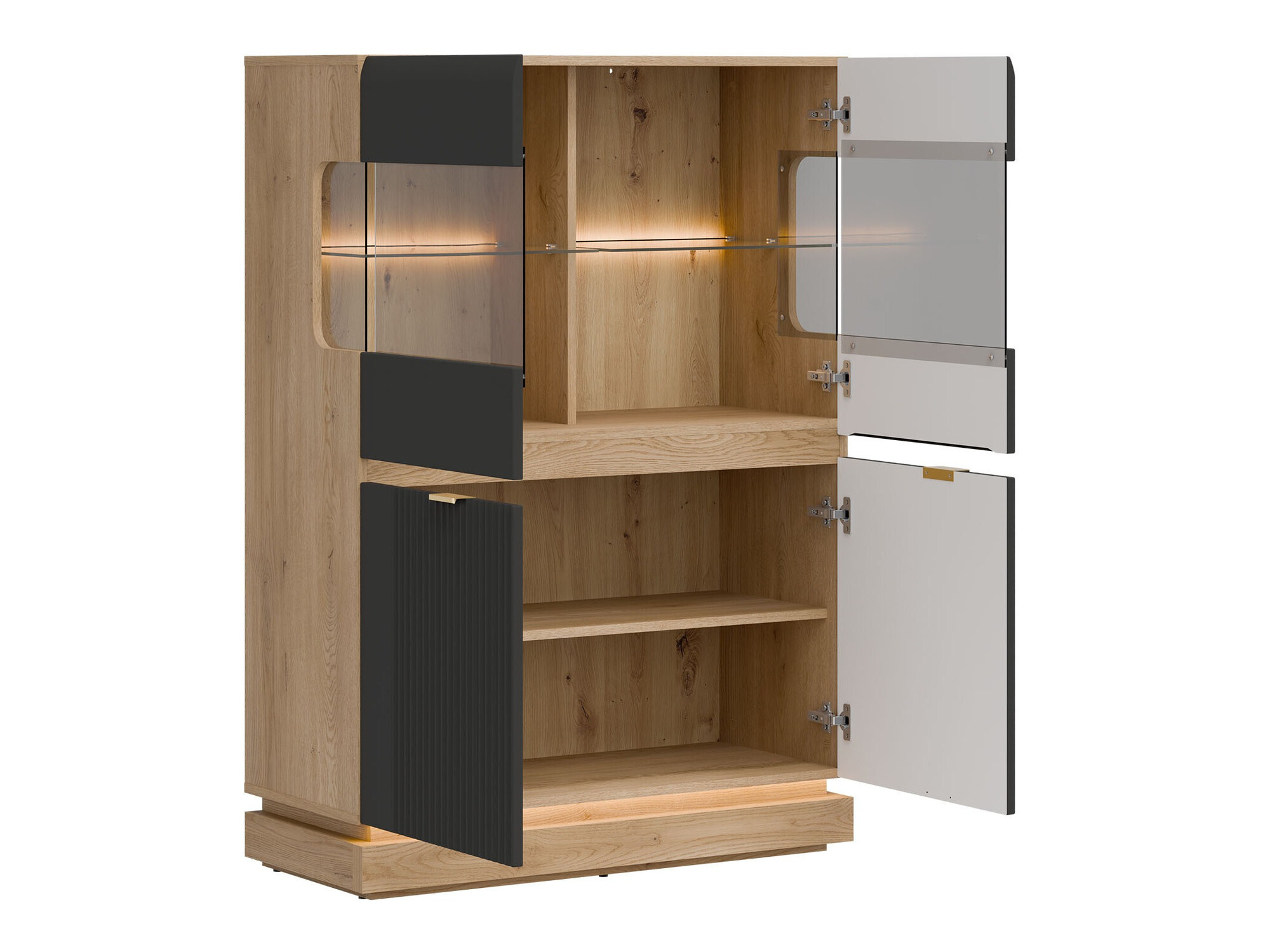 Dressoir Teselbu 105 (Antraciet + Eiken)