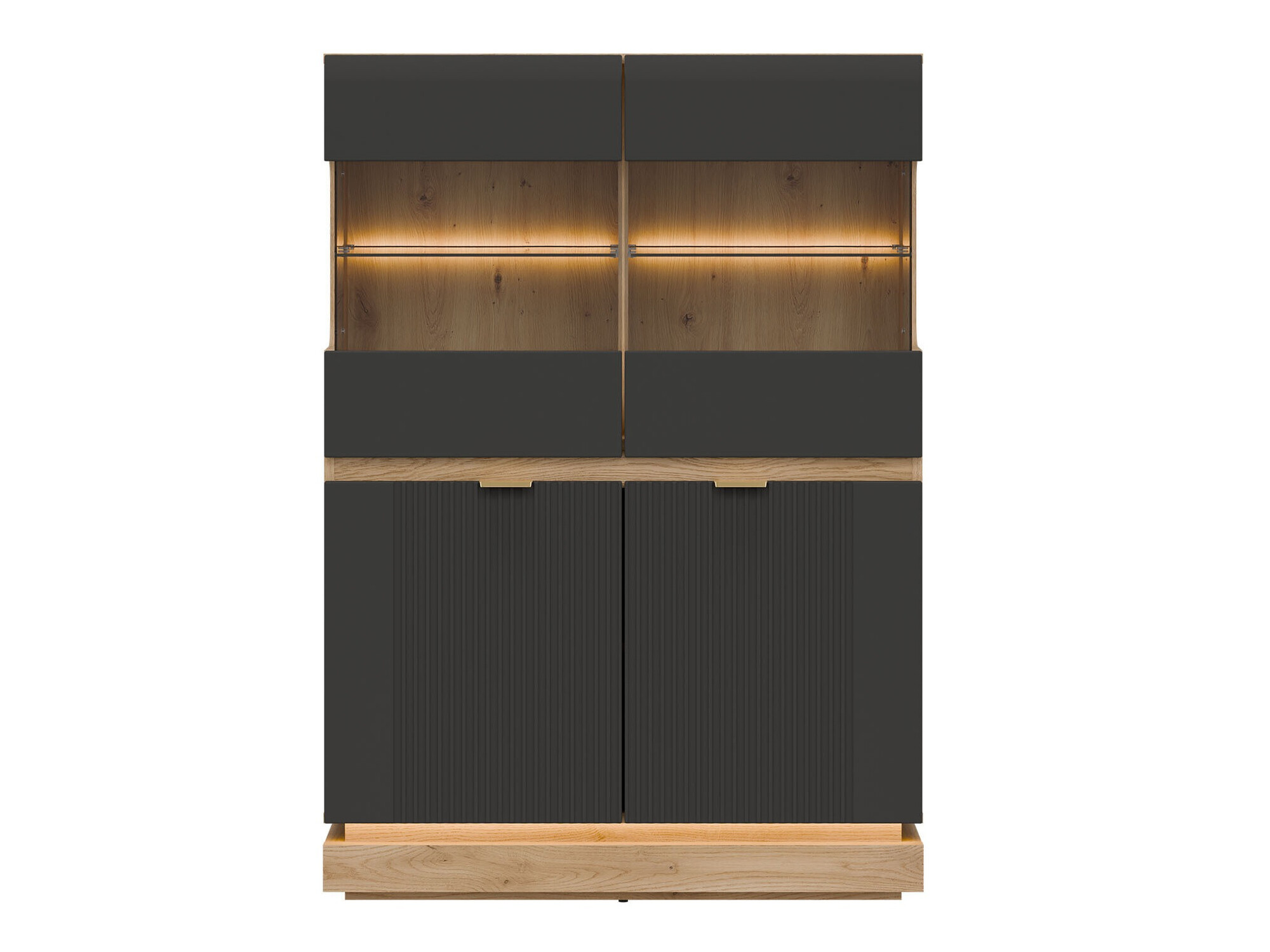 Dressoir Teselbu 105 (Antraciet + Eiken)