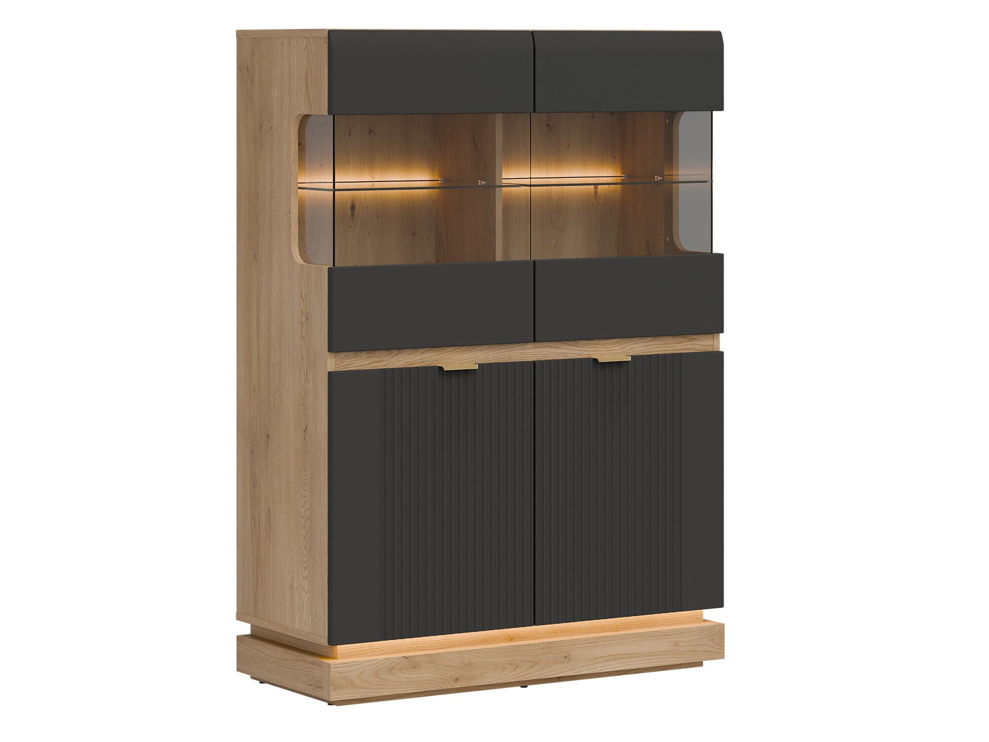 Dressoir Teselbu 105 (Antraciet + Eiken)