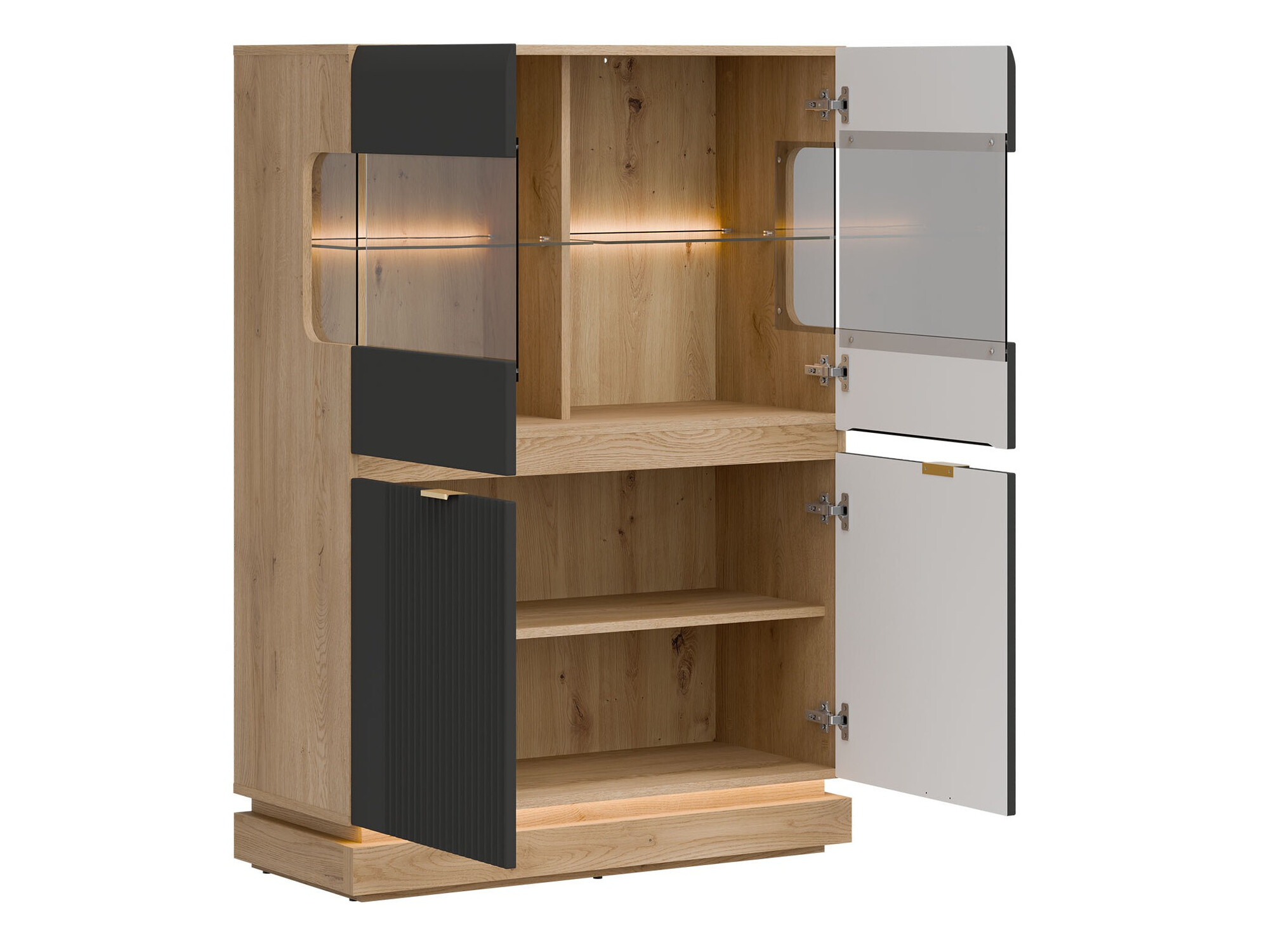 Dressoir Teselbu 105 (Antraciet + Eiken)
