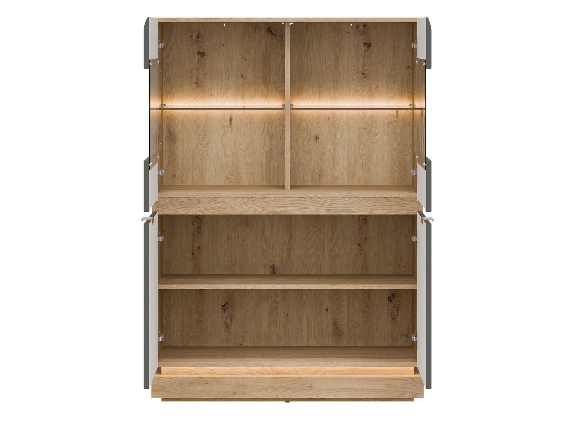 Dressoir Teselbu 105 (Grijs + Eiken)