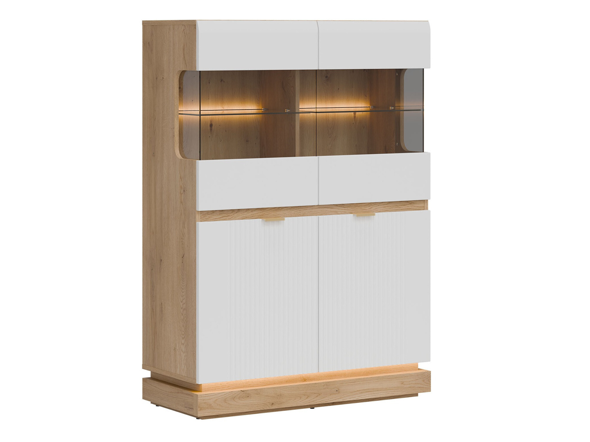 Dressoir Teselbu 105 (Wit + Eiken)