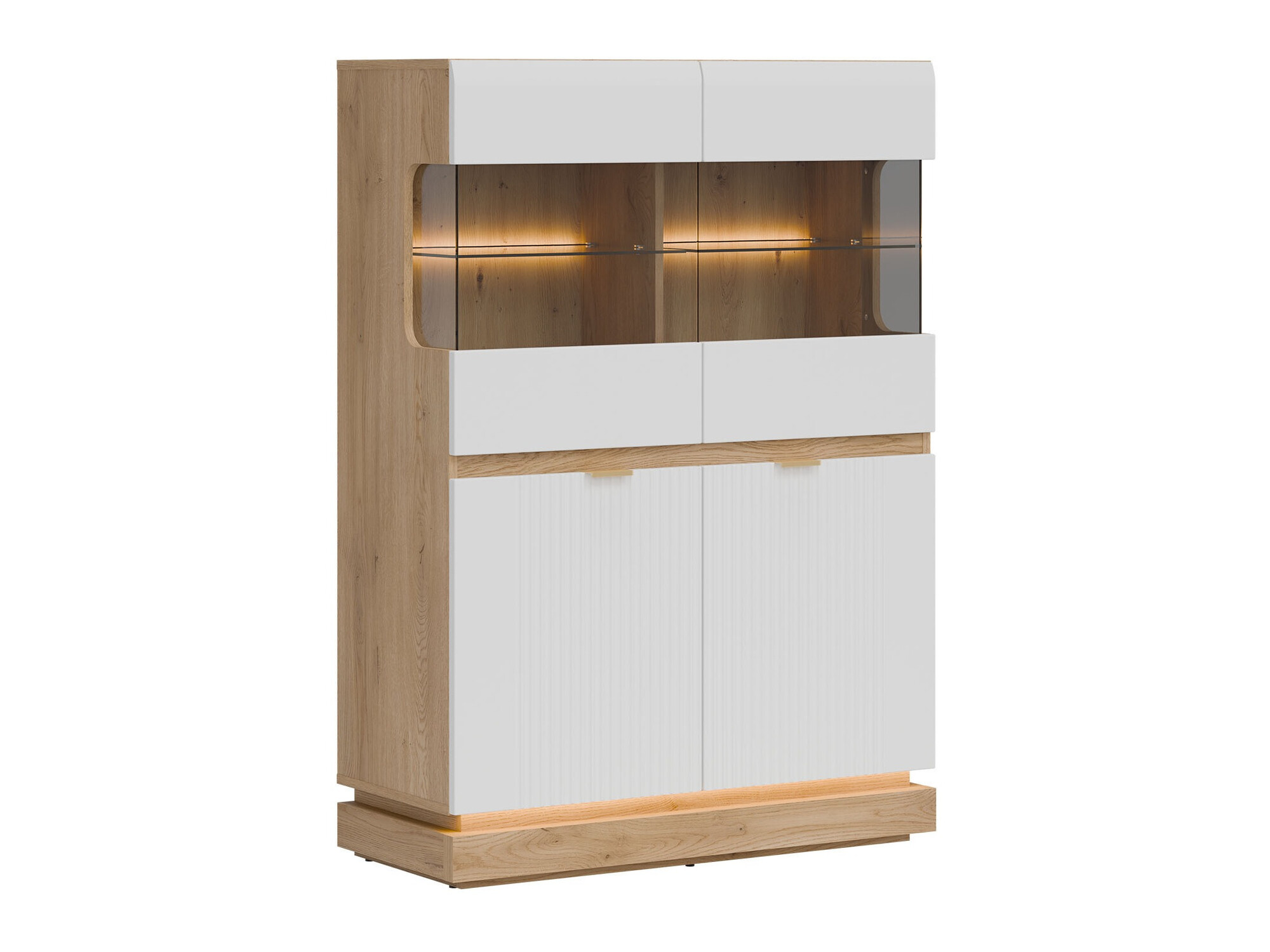 Dressoir Teselbu 105 (Wit + Eiken)