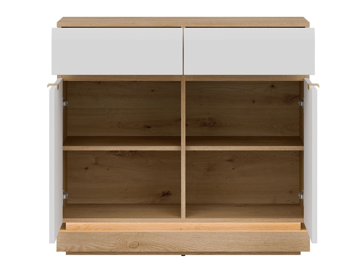 Ladekast Teselbu 102 (Wit + Eiken)