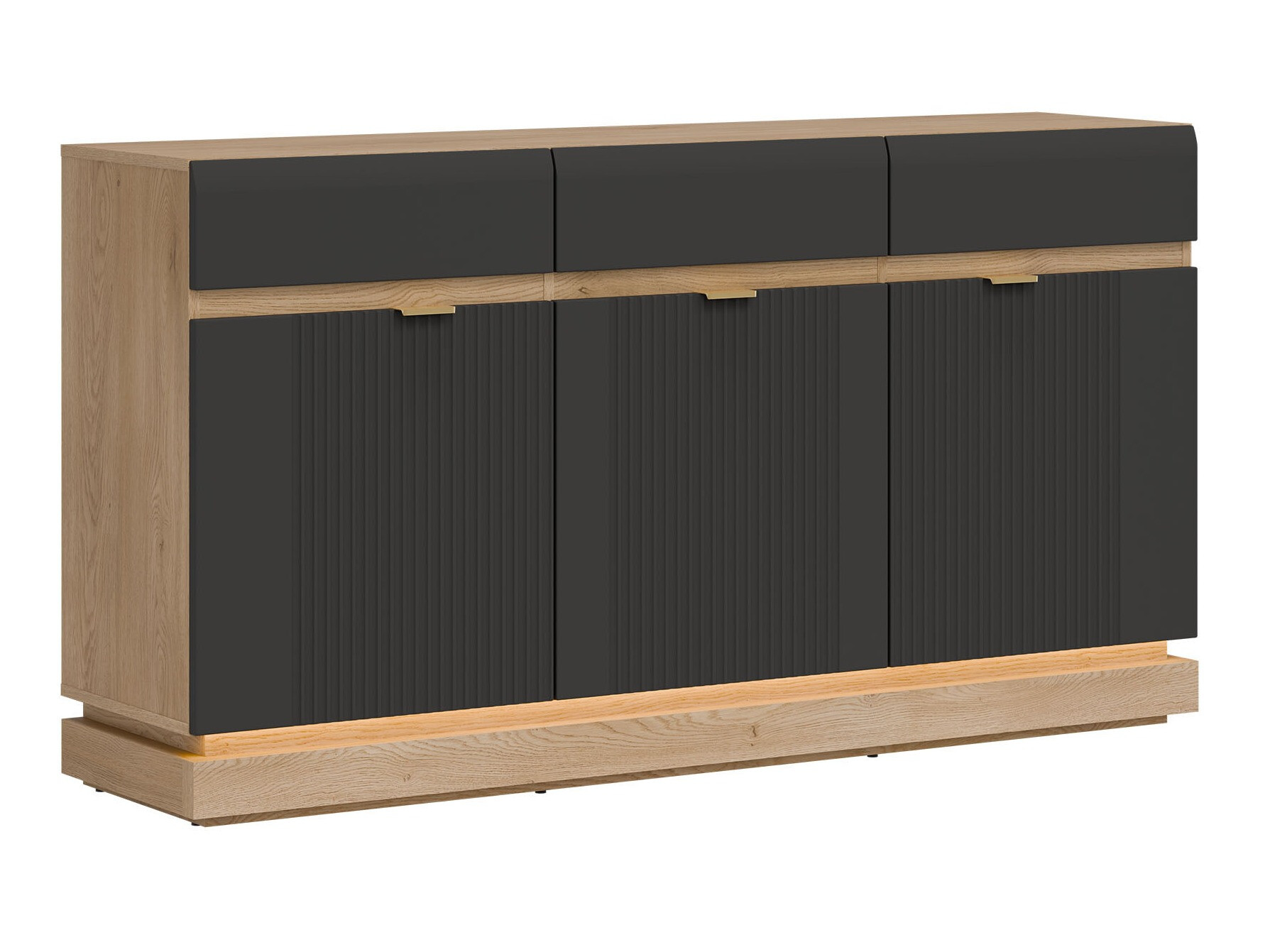 Ladekast Teselbu 104 (Antraciet + Eiken)