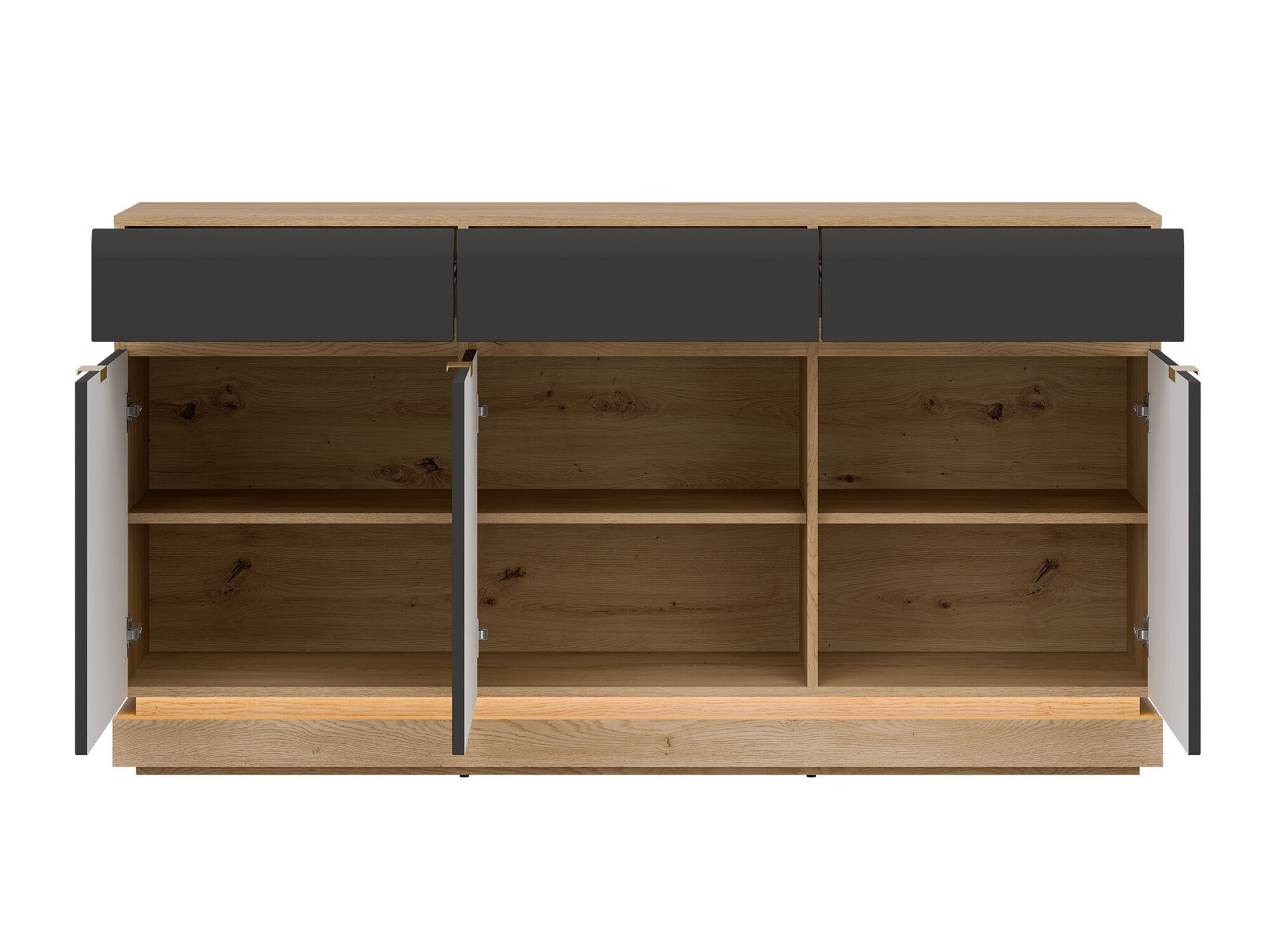 Ladekast Teselbu 104 (Antraciet + Eiken)