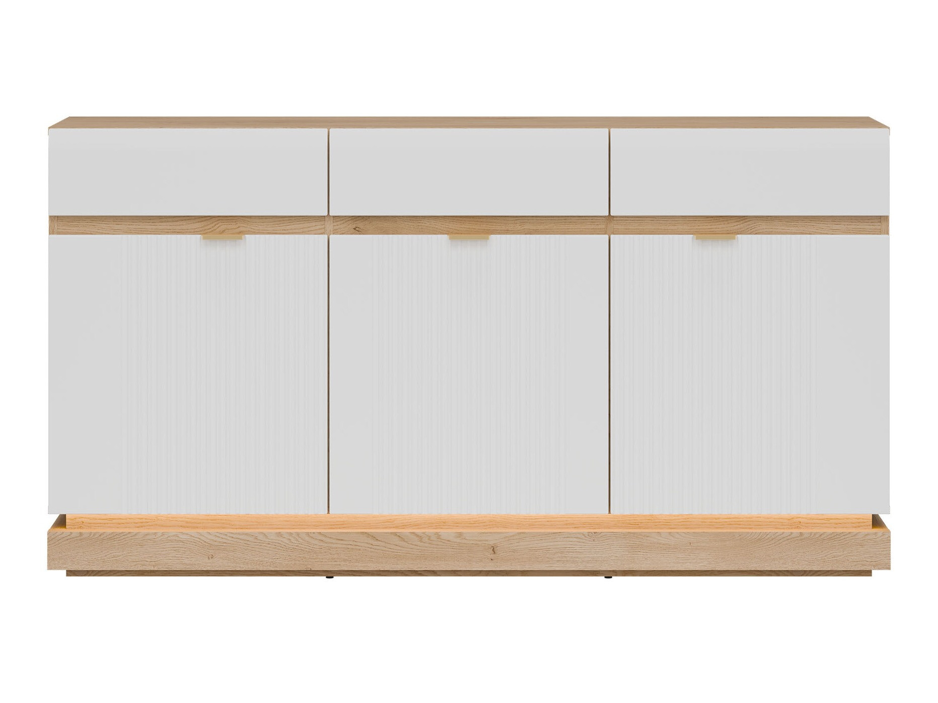 Ladekast Teselbu 104 (Wit + Eiken)