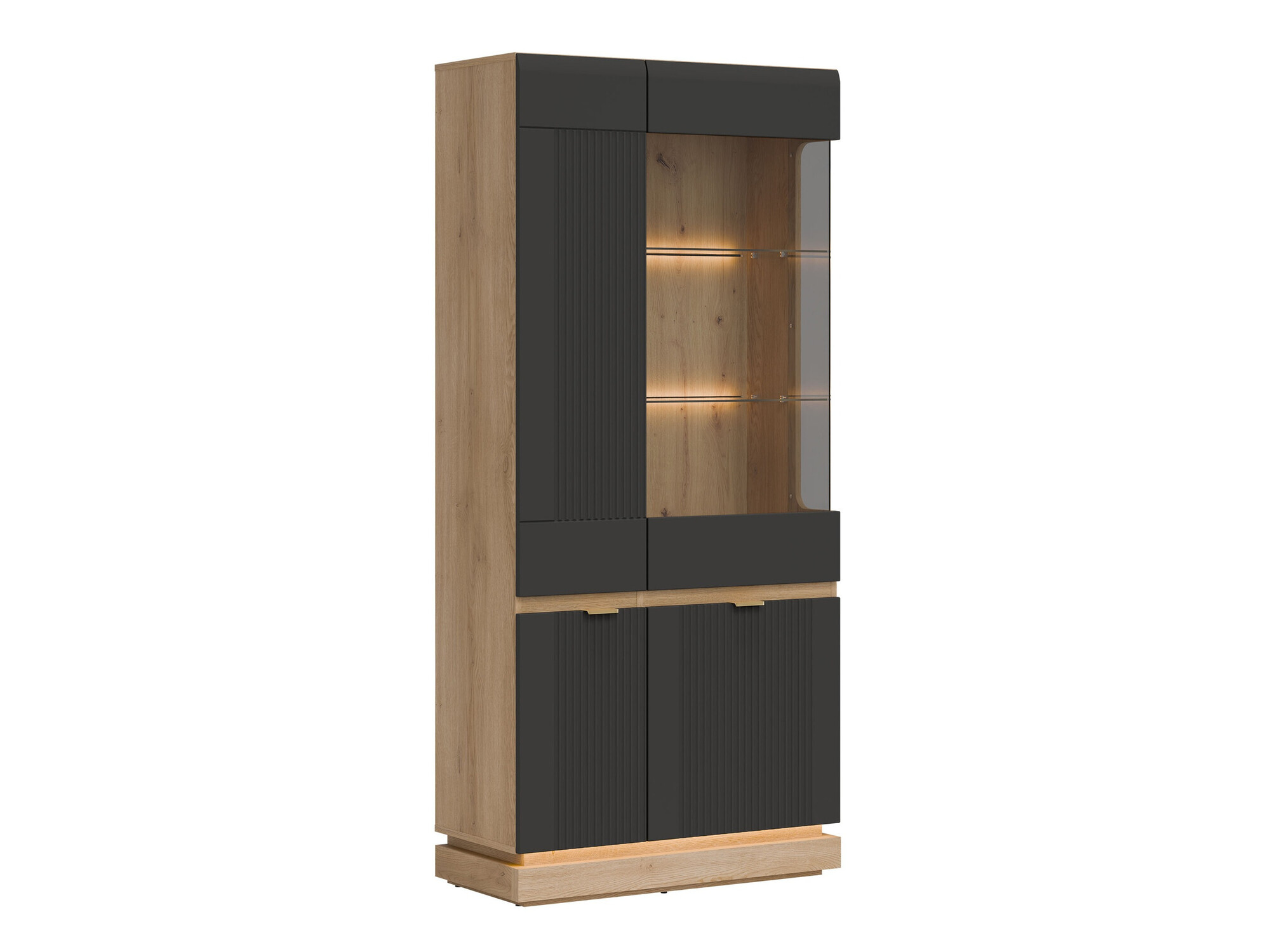 Boekenkast Teselbu 111 (Antraciet + Eiken)