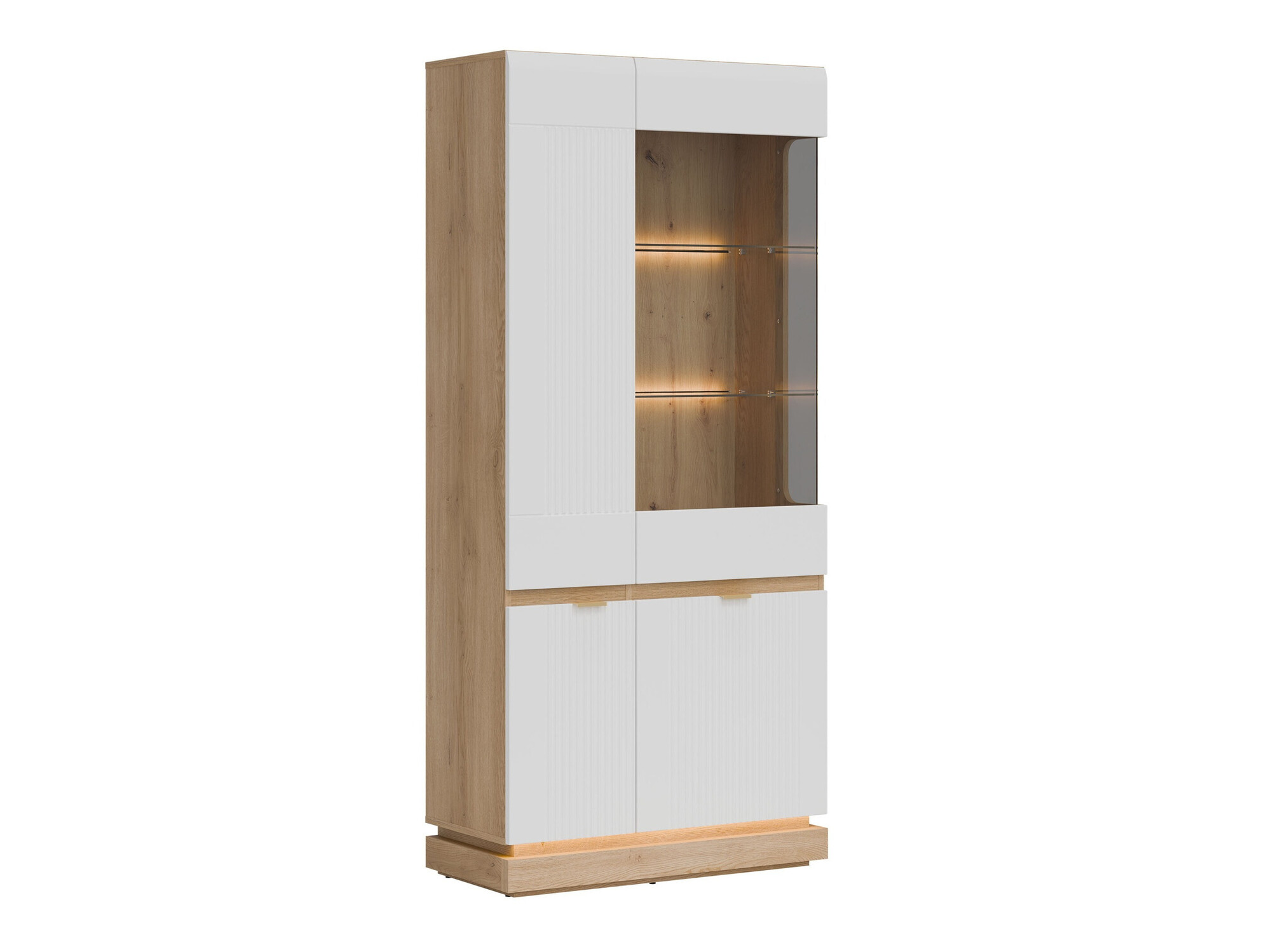 Boekenkast Teselbu 111 (Wit + Eiken)