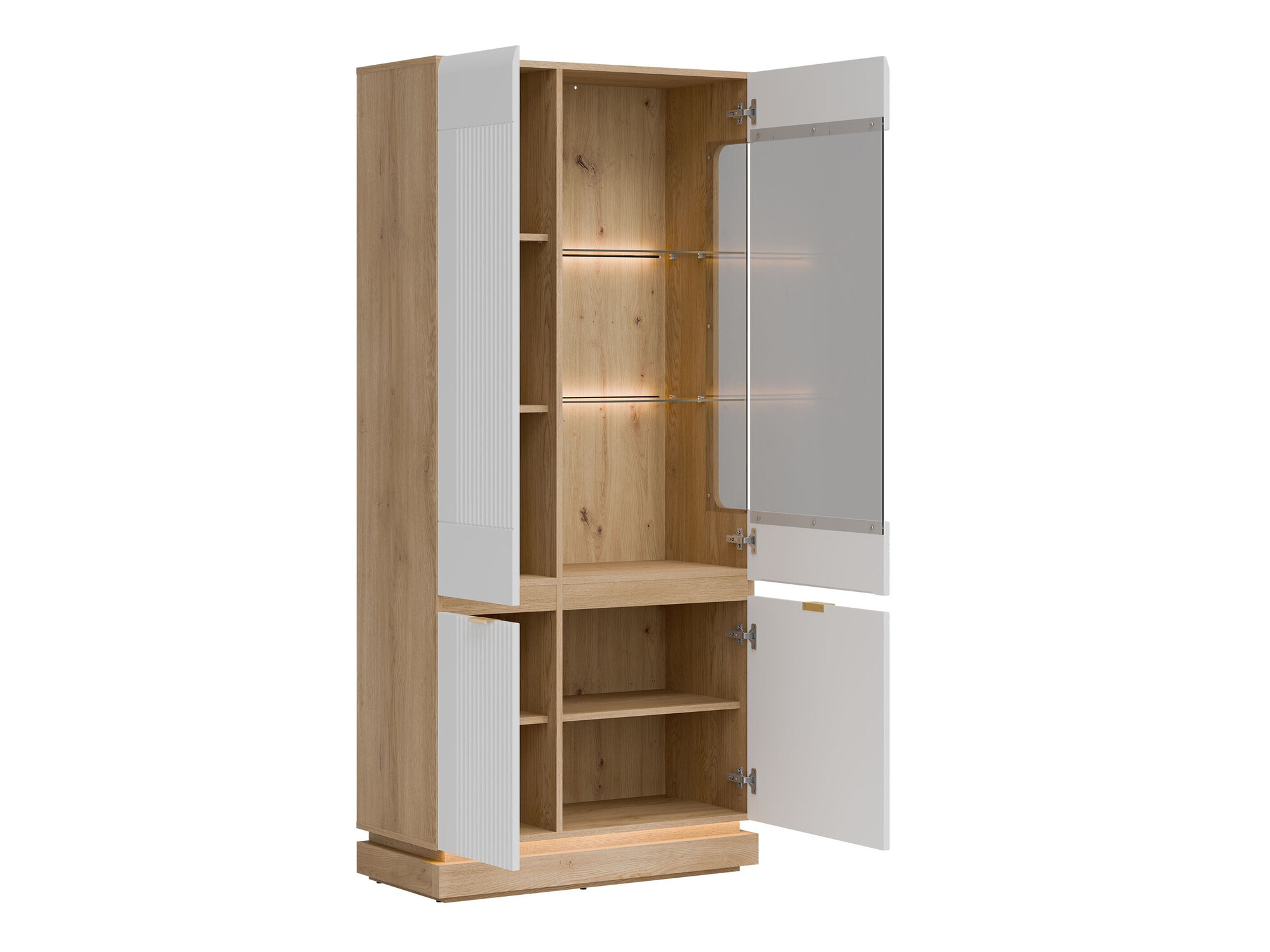 Boekenkast Teselbu 111 (Wit + Eiken)