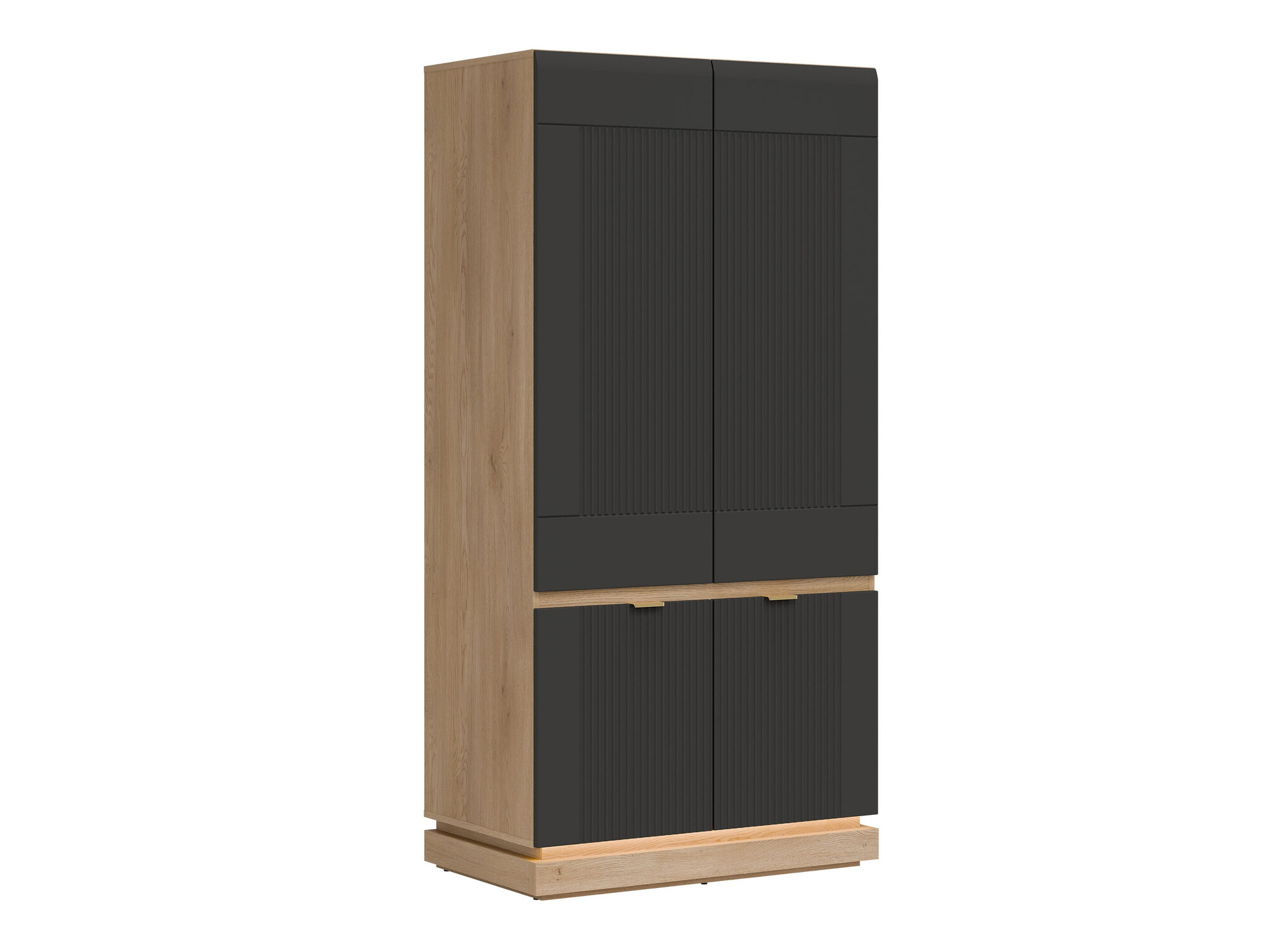 Kledingkast Teselbu 113 (Antraciet + Eiken)
