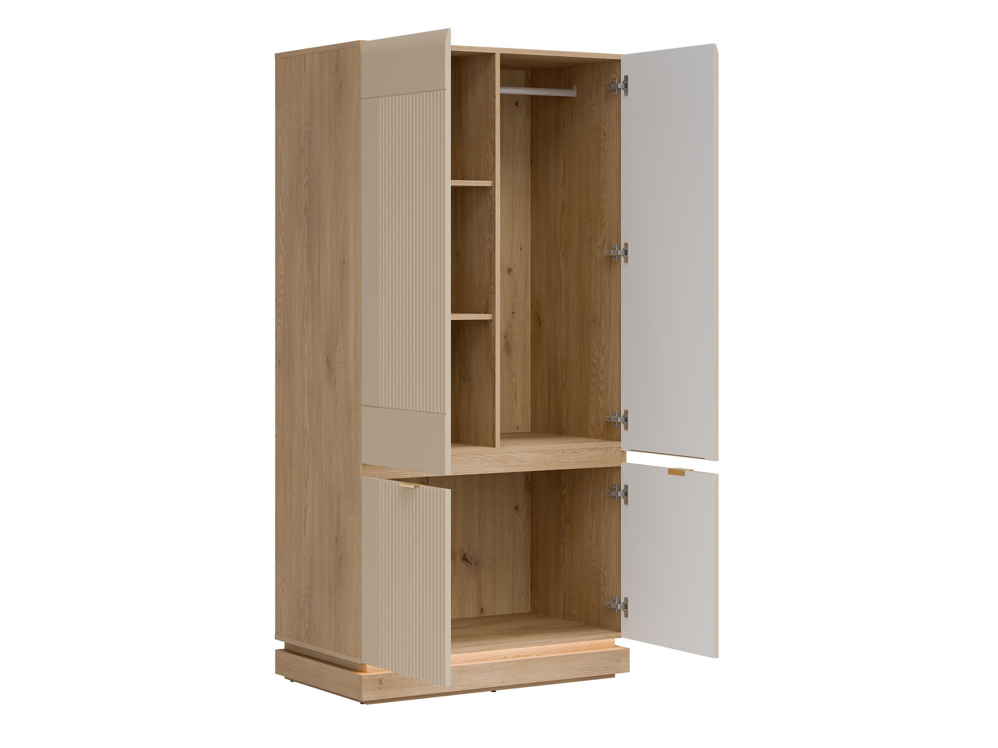 Kledingkast Teselbu 113 (Kasjmier + Eiken)