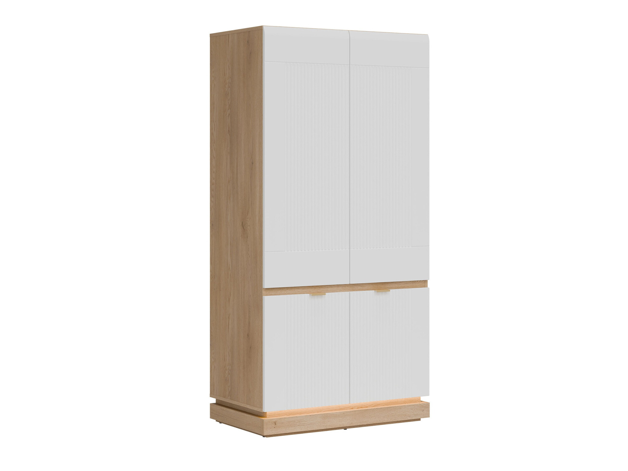 Kledingkast Teselbu 113 (Wit + Eiken)