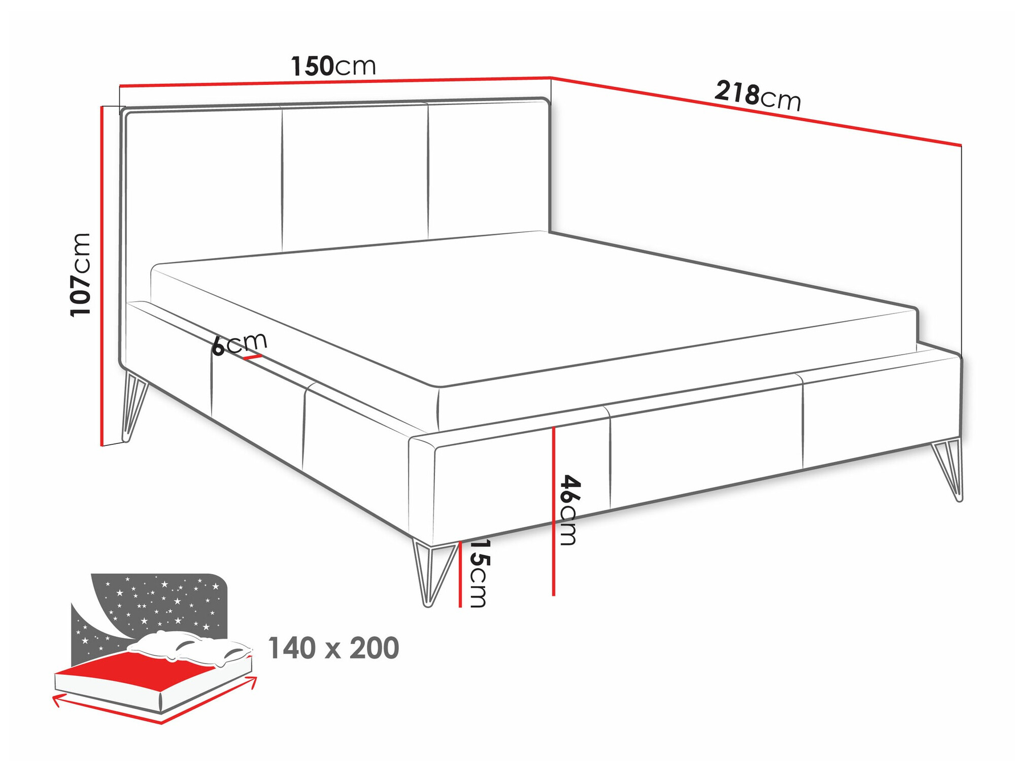 Bed Clovis 118 (Ruben 2106)