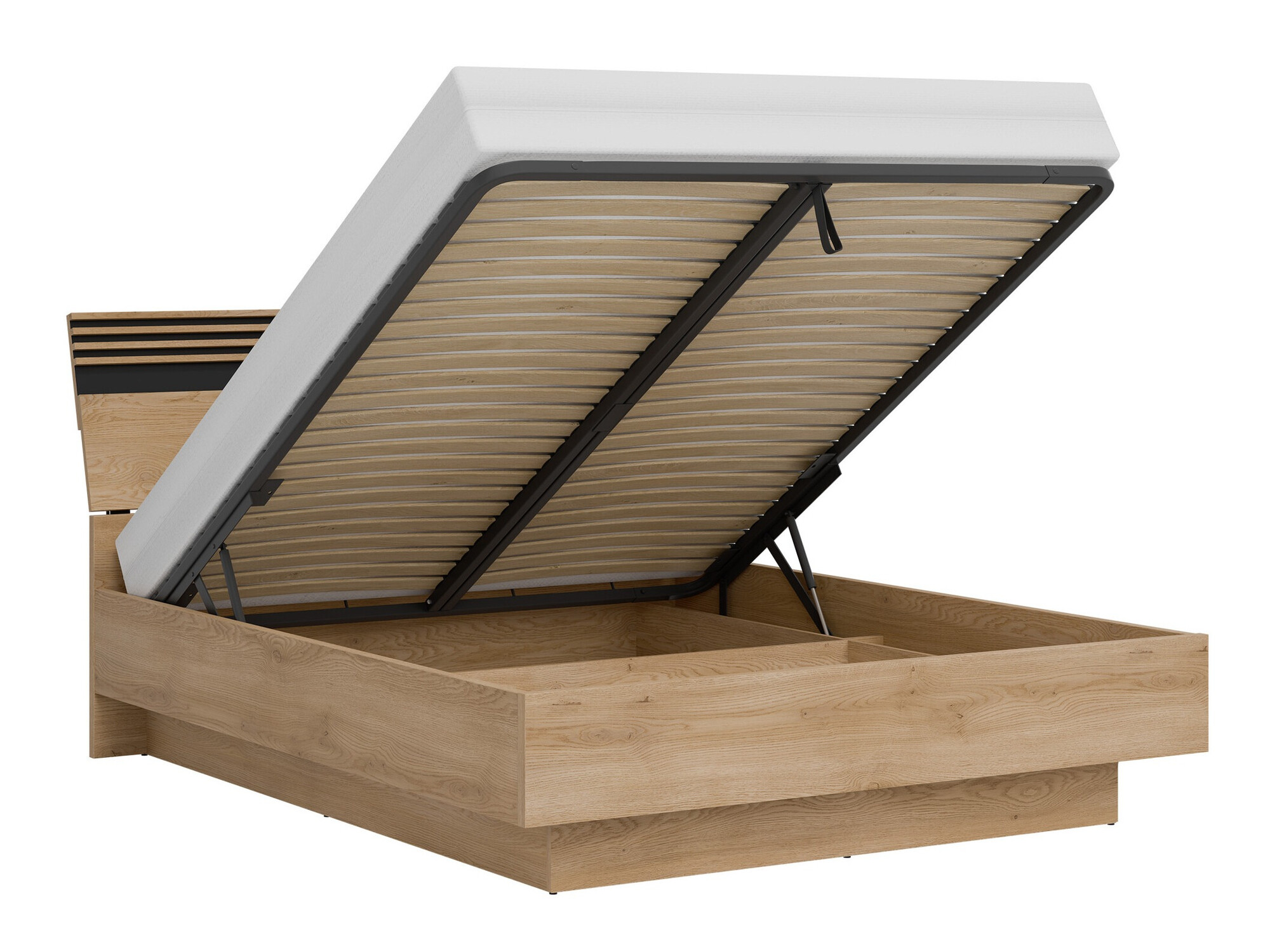 Slaapkamer set Teselbu 117 (Antraciet + Eiken)