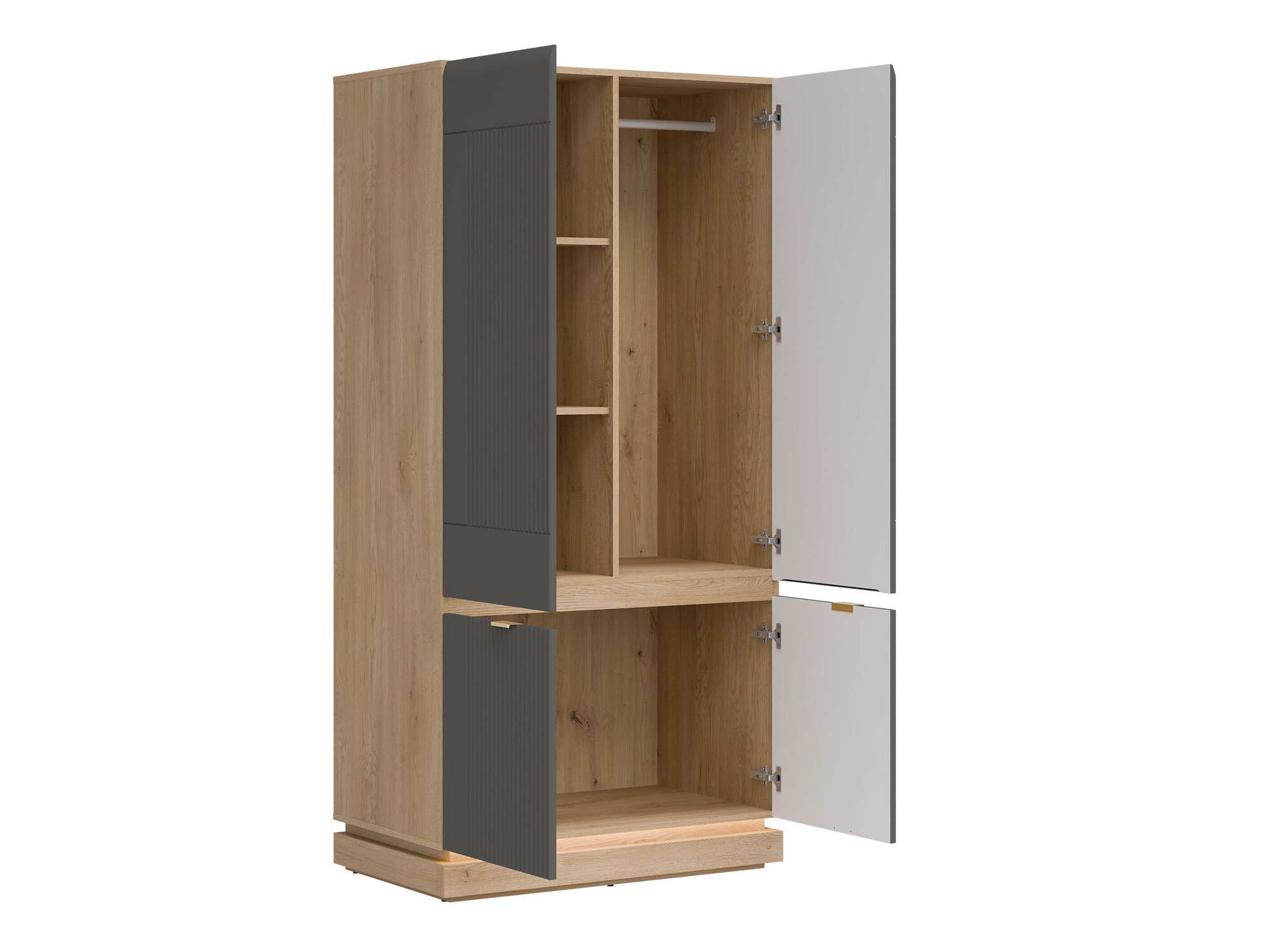 Slaapkamer set Teselbu 117 (Grijs + Eiken)