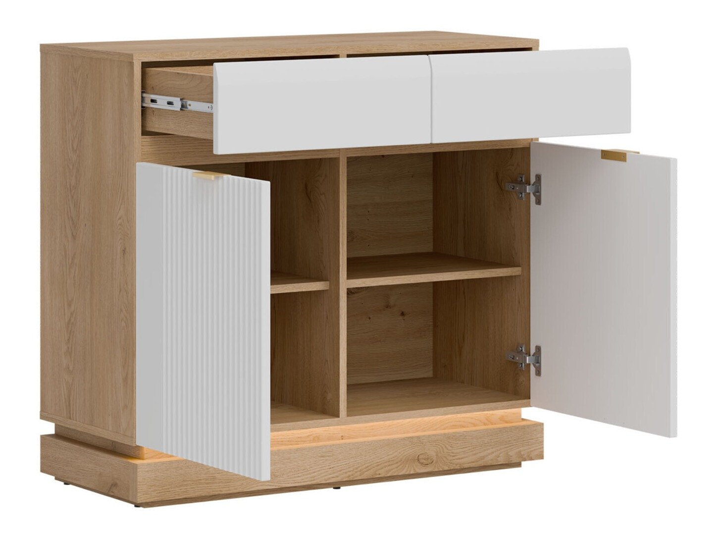 Slaapkamer set Teselbu 117 (Wit + Eiken)